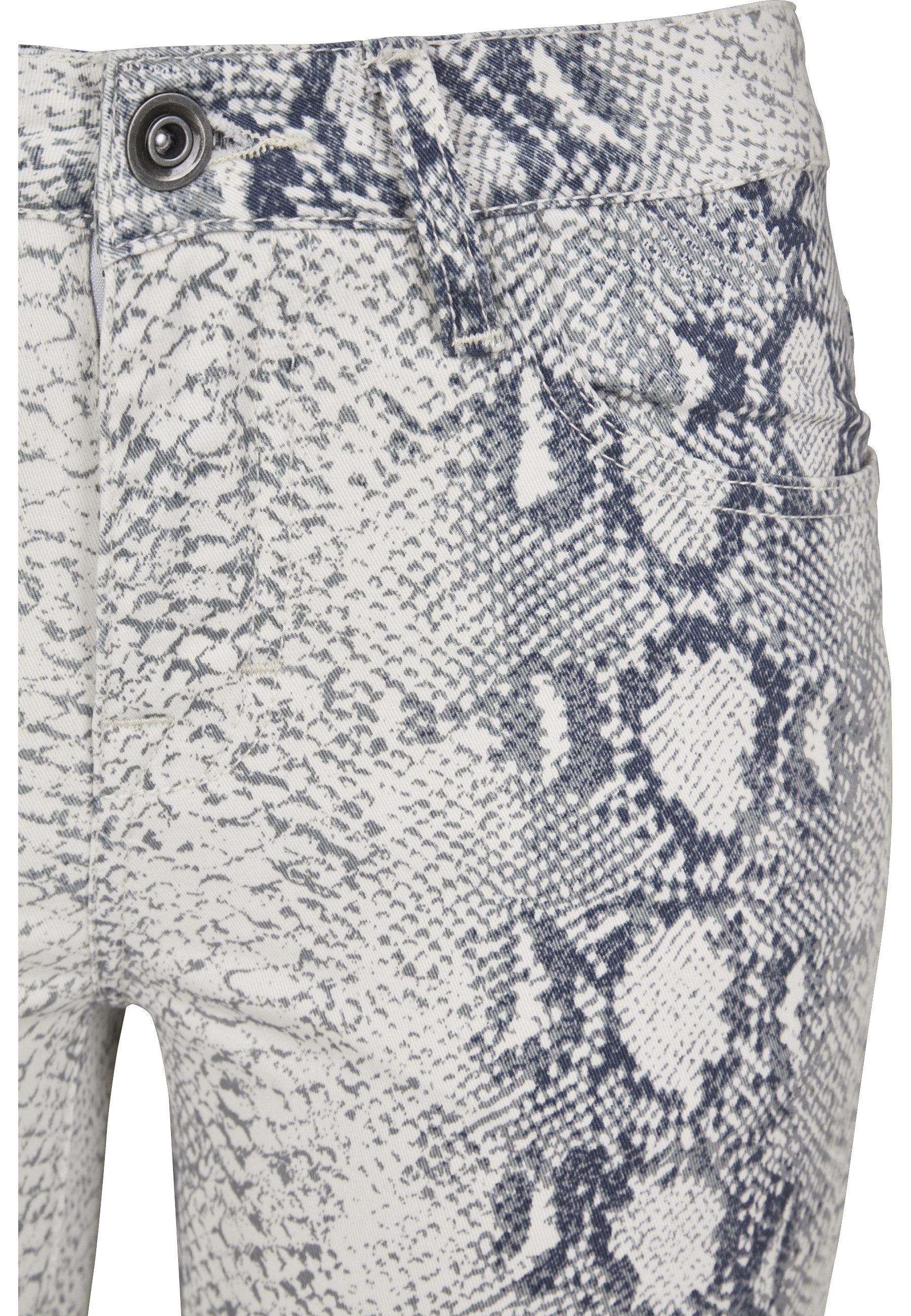 URBAN CLASSICS Stoffhose Urban Classics Damen Ladies Animal Stretch Twill Skinny Pants (1-tlg) – Bild 4 von 5