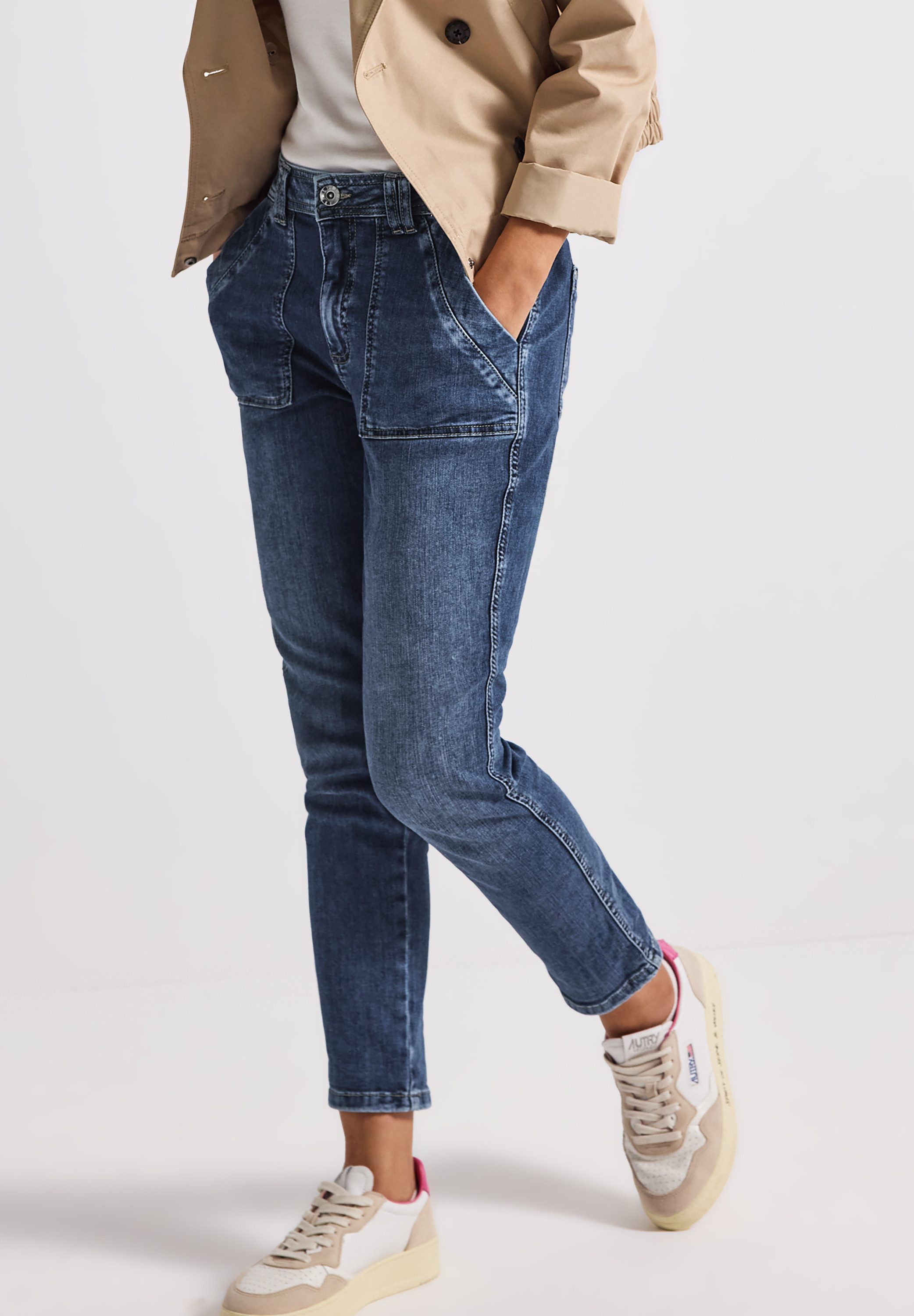 STREET ONE Regular-fit-Jeans Middle Waist