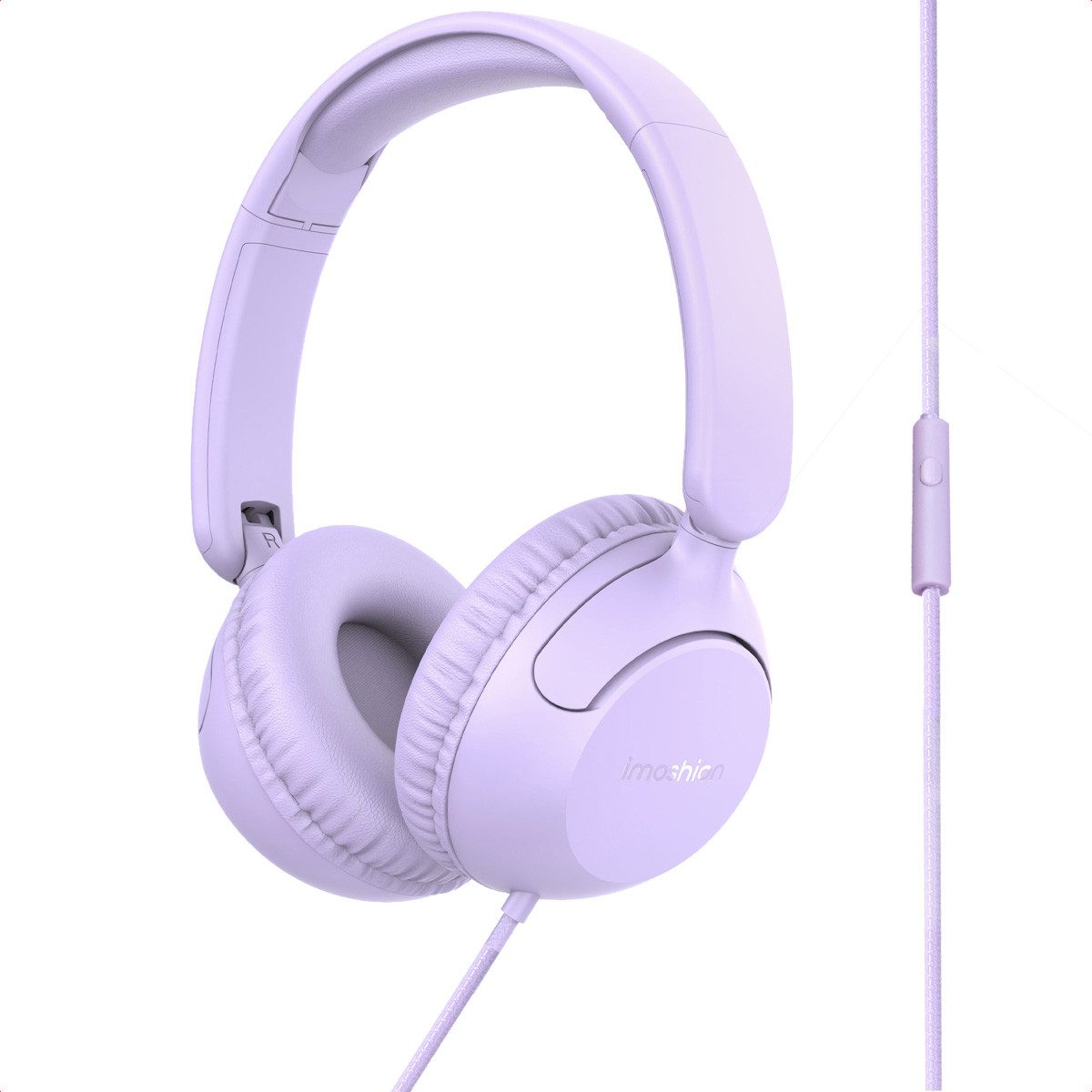 imoshion imoshion Kinderkopfhörer mit AUX-Kabel - Dezibelbegrenzer - Lavender L Kinder-Kopfhörer