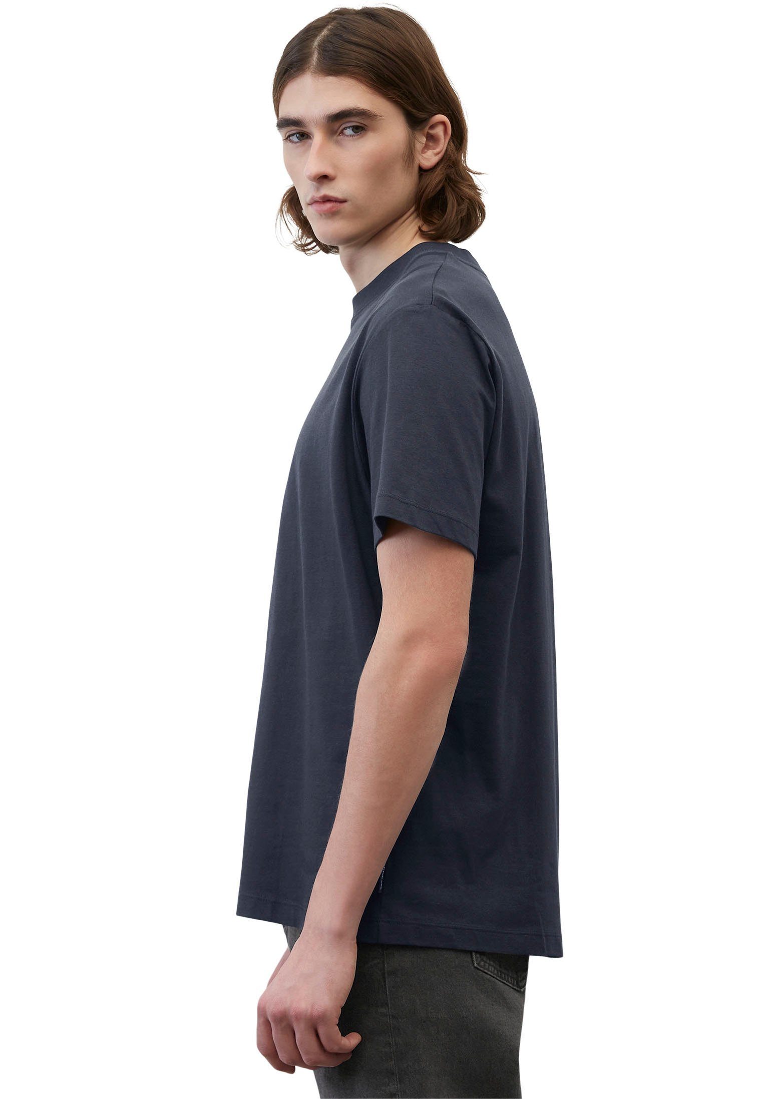 dunkelblau DENIM mit Labeling Marc T-Shirt mittig vorne O'Polo