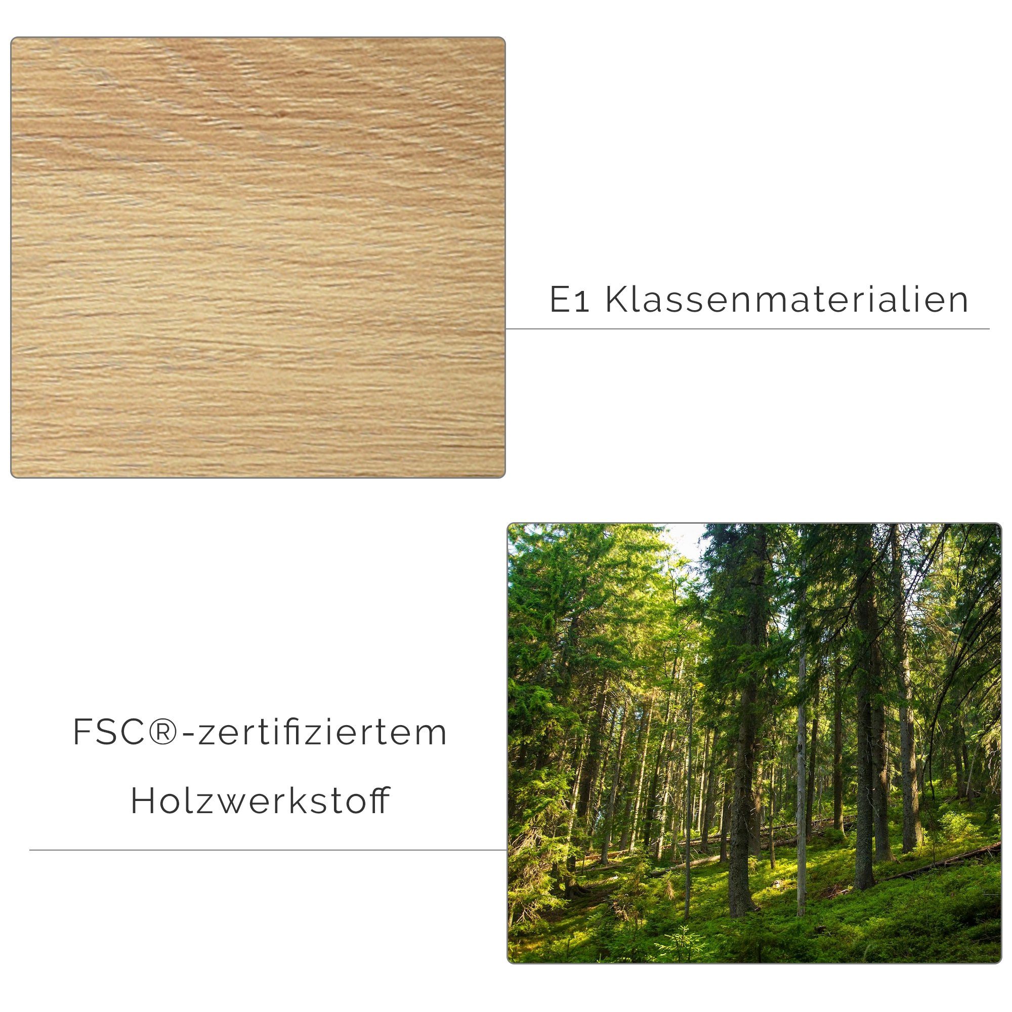 Kommode (mit 3 Schubladen), Schubladenkommode Schrank Sideboard 77x91.5x40 cm