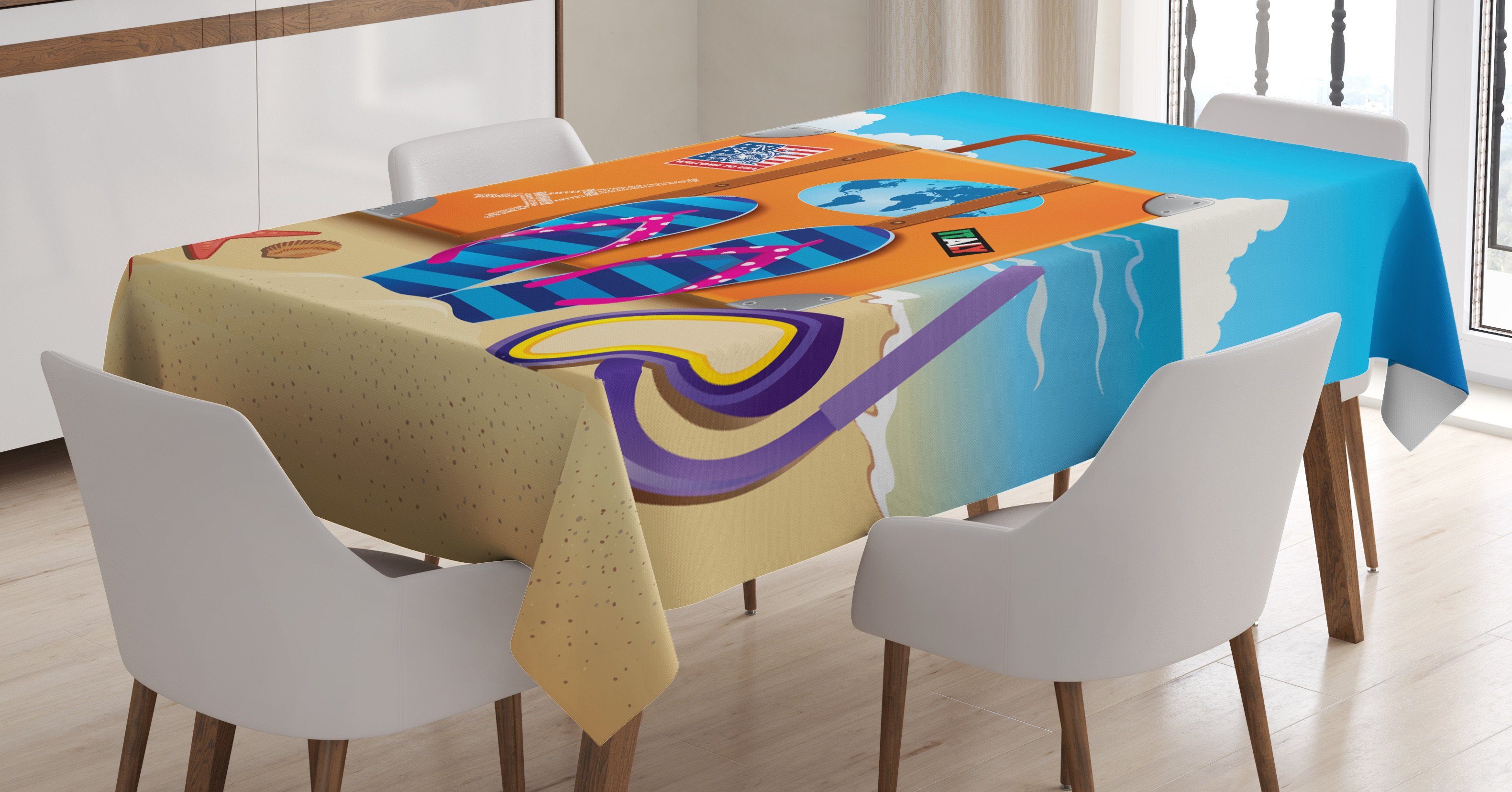 3D-Reise-Koffer Für Flops Abakuhaus Bereich Flip Farbfest Waschbar Farben, Tischdecke geeignet Außen Klare den