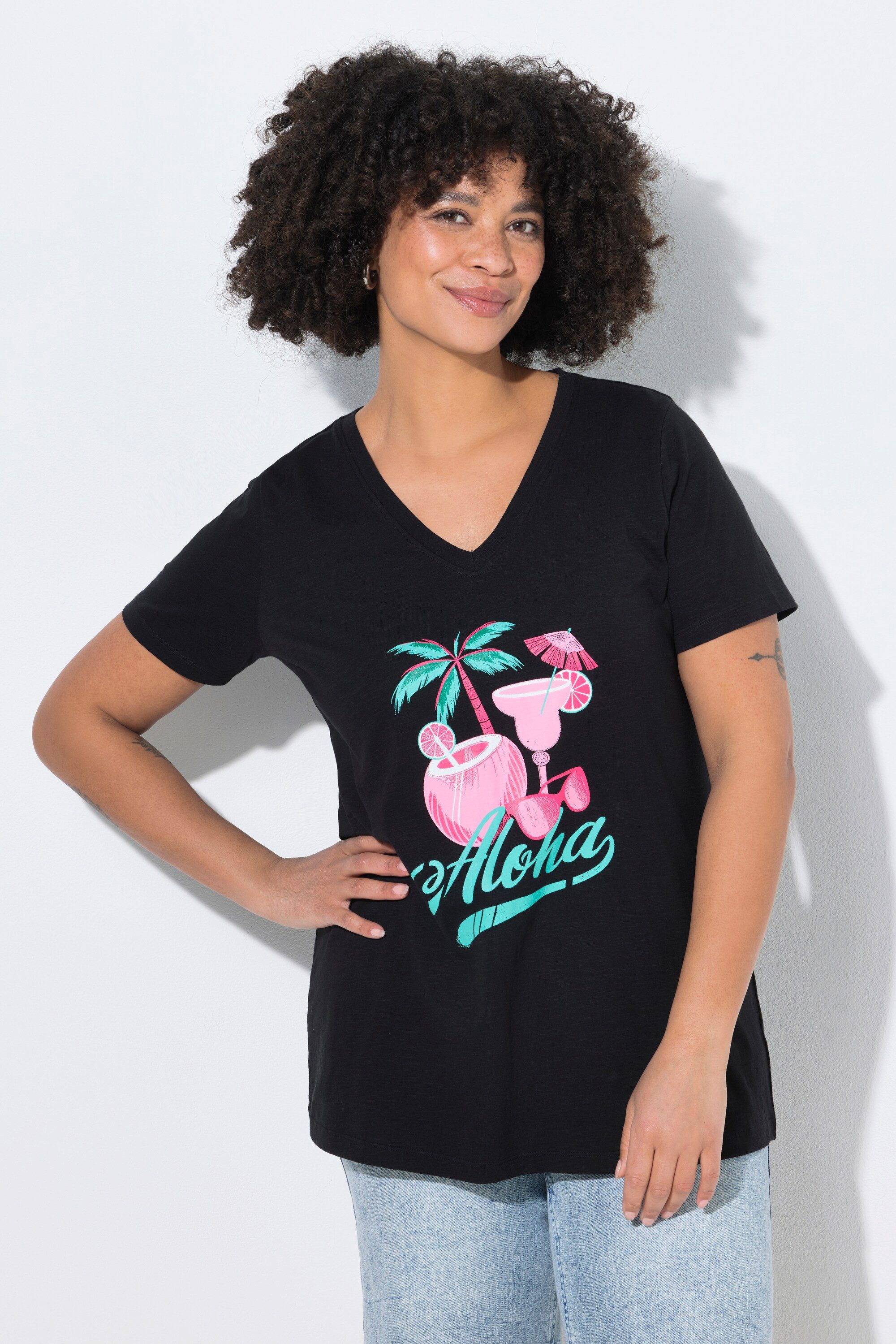 T-Shirt T-Shirt bequeme Passform Aloha Motiv