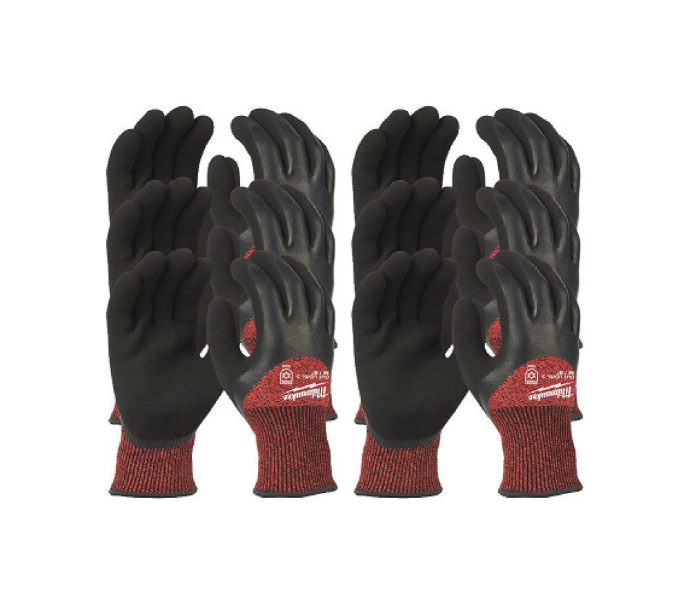 Milwaukee Arbeitshandschuhe MILWAUKEE Winter-Schutzhandschuhe Schnittschutz Stufe 3 Größe M/8 12