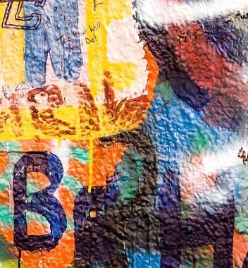 MyMaxxi Dekorationsfolie Türtapete bunte kreative Graffiti Wand Türbild Türaufkleber Folie