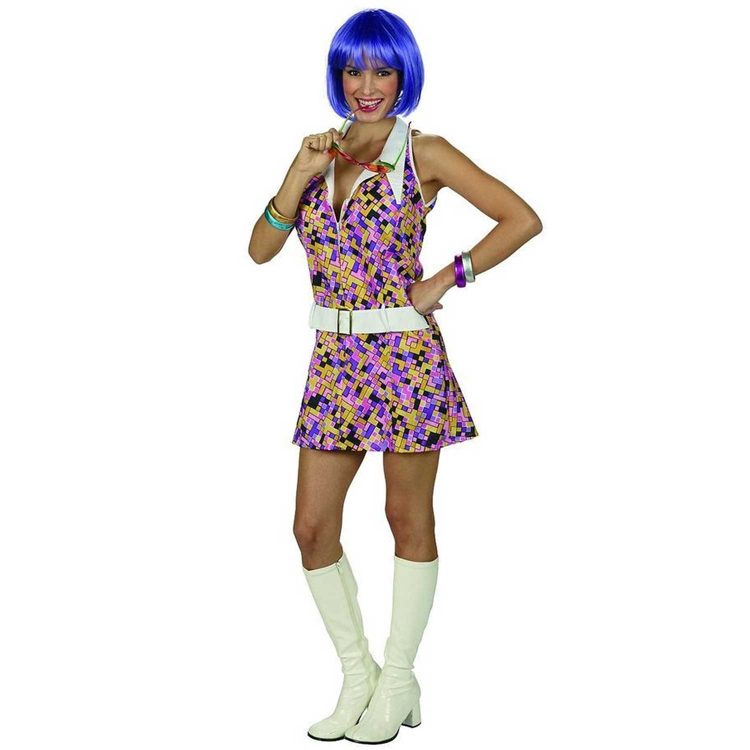 andrea-moden Kostüm 70er Jahre Retro Kleid „Square“, Buntes Minikleid günstig online kaufen