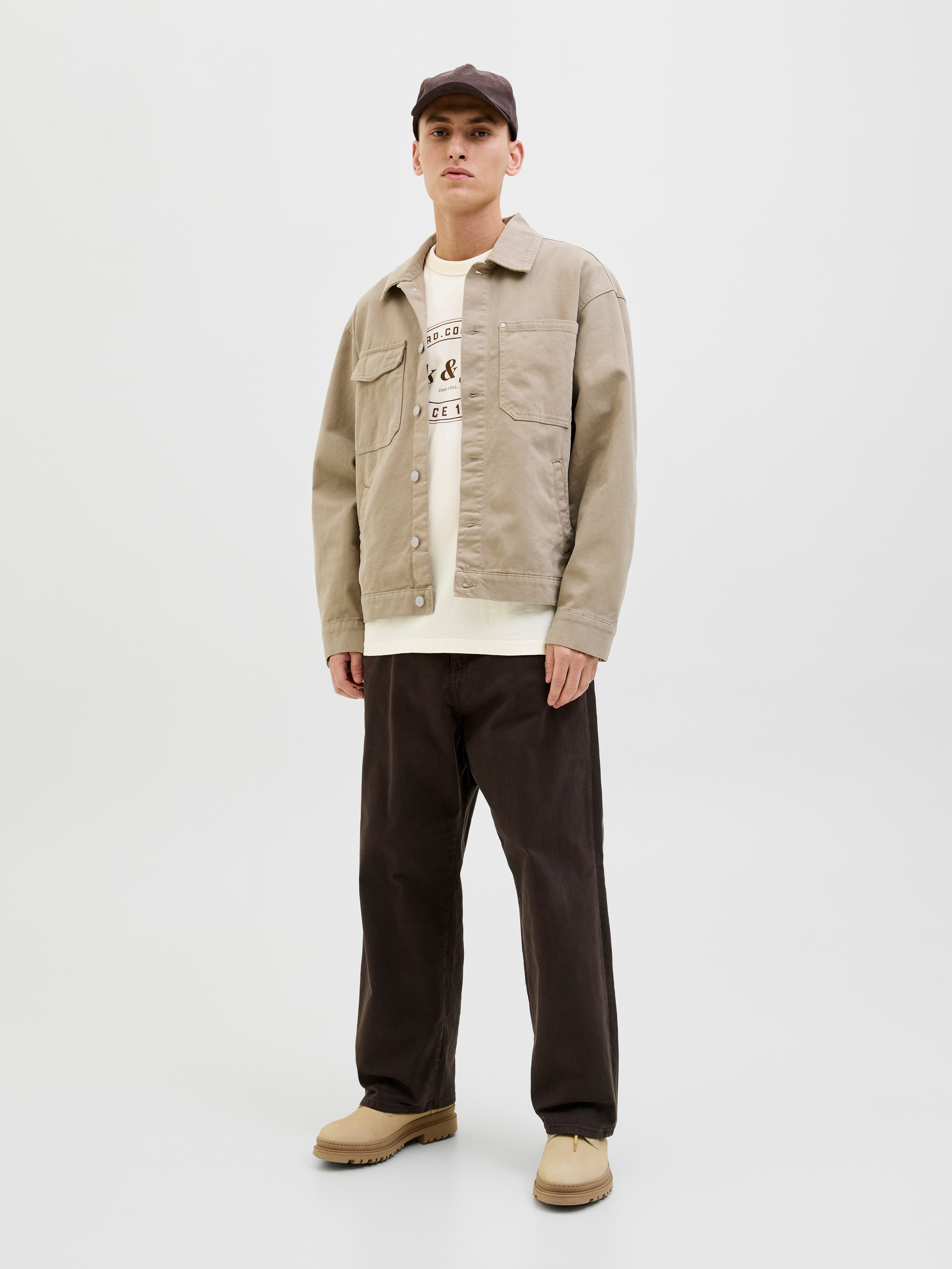Jack & Jones Rundhalsshirt JJEDOVER PRINT TEE SS CREW NECK