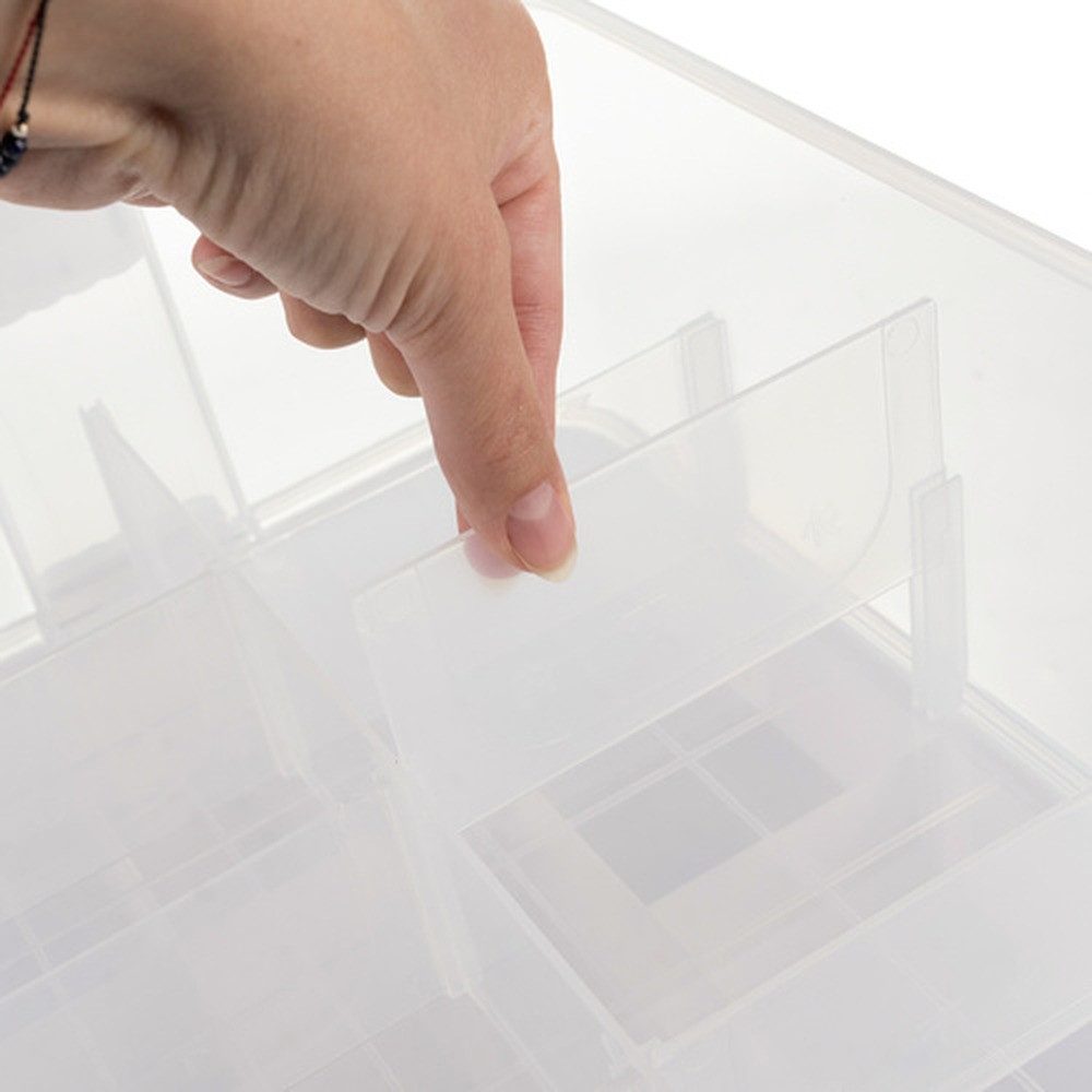 KRUZZEL Bausteinkasten Aufbewahrungsboxen Spielbausteine, (Spar-Set, 29 Liter ohne Steine), 4-stöckiger Aufbau mit Fächern ermöglicht flexible Organisation