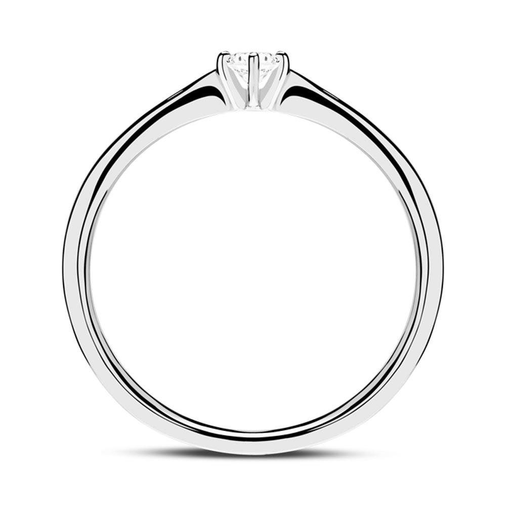 Unique Goldring 14K Weißgold Verlobungs...
