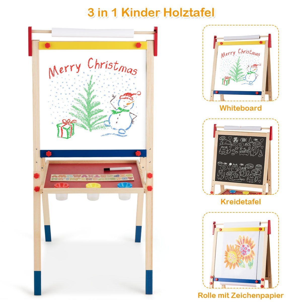 COSTWAY Standtafel, höhenverstellbar