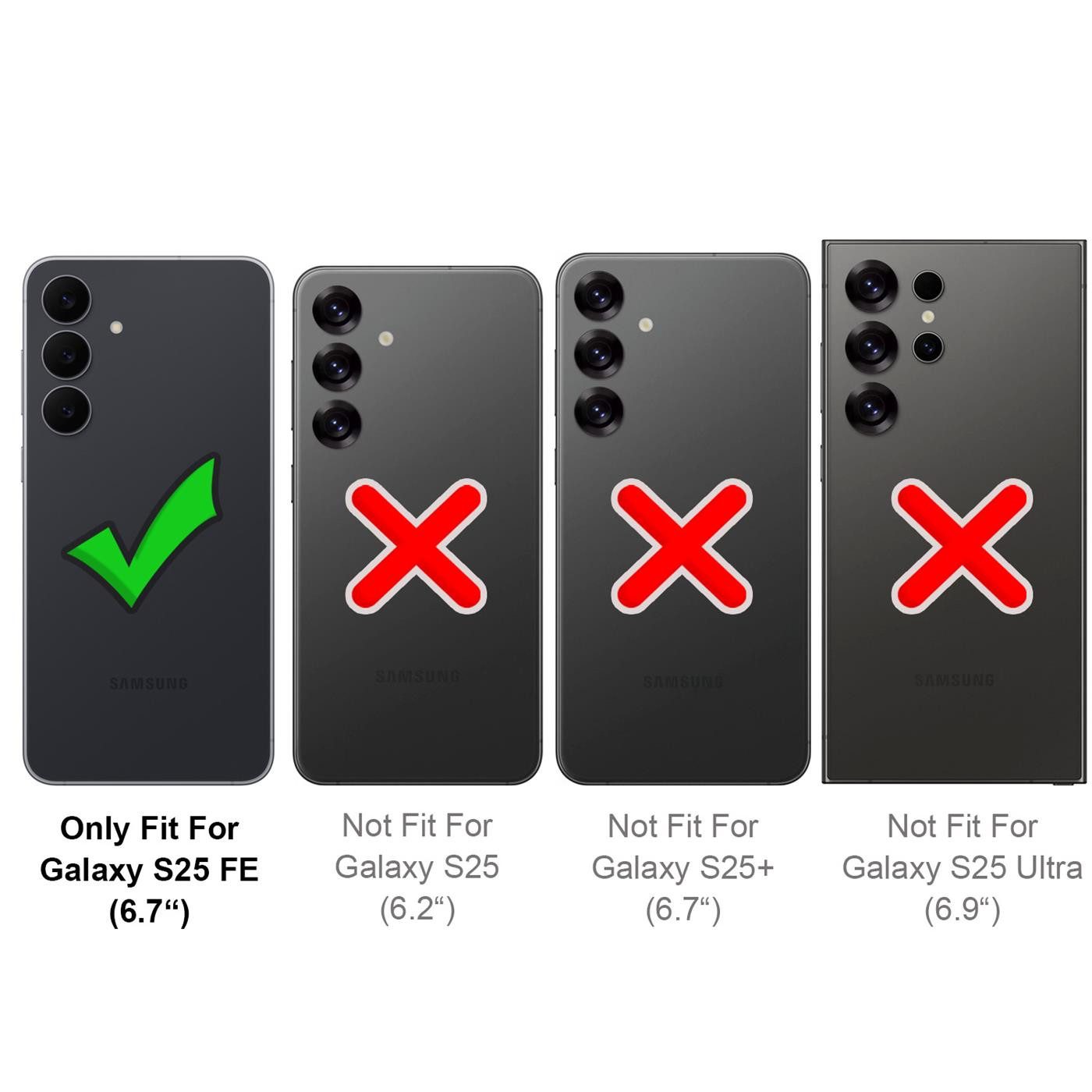 CoolGadget Handyhülle Magnet-Hülle für Samsung Galaxy S25 FE Schutzhülle magnetisch 6,7 Zoll, Hülle Matt Stoßfest kompatibel mit QI-Laden Zubehör Kameraschutz Case