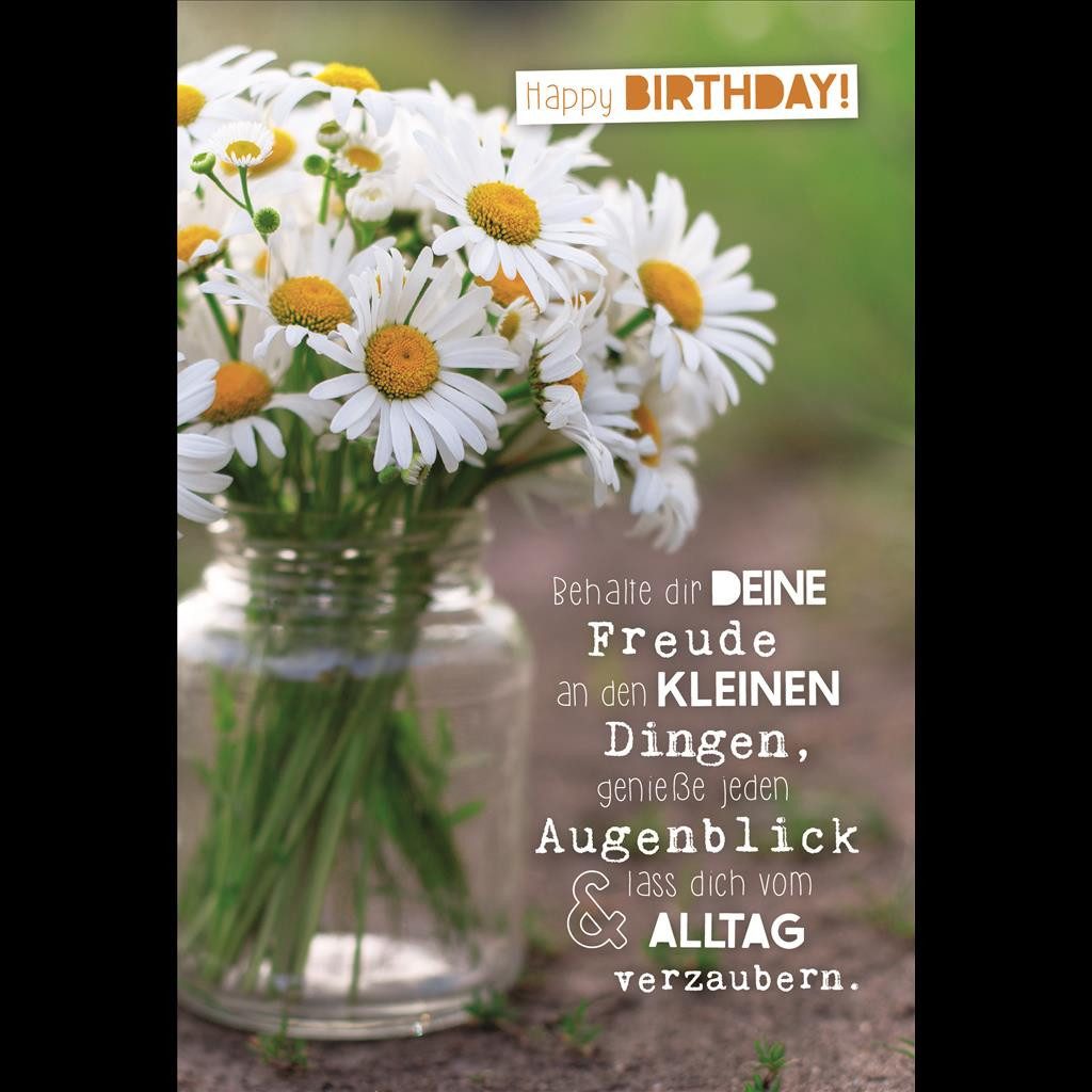 Grußkarten Geburtstag - Glückwunschkarte im Format 11,5 x 17 cm mit Umschlag
