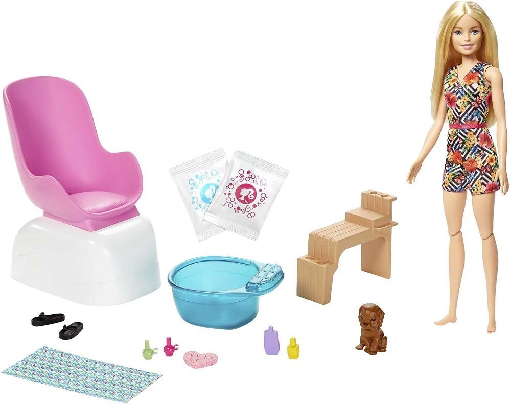 Barbie Anziehpuppe Barbie GHN07 - Maniküre - Pediküre Spielset - Puppe günstig online kaufen
