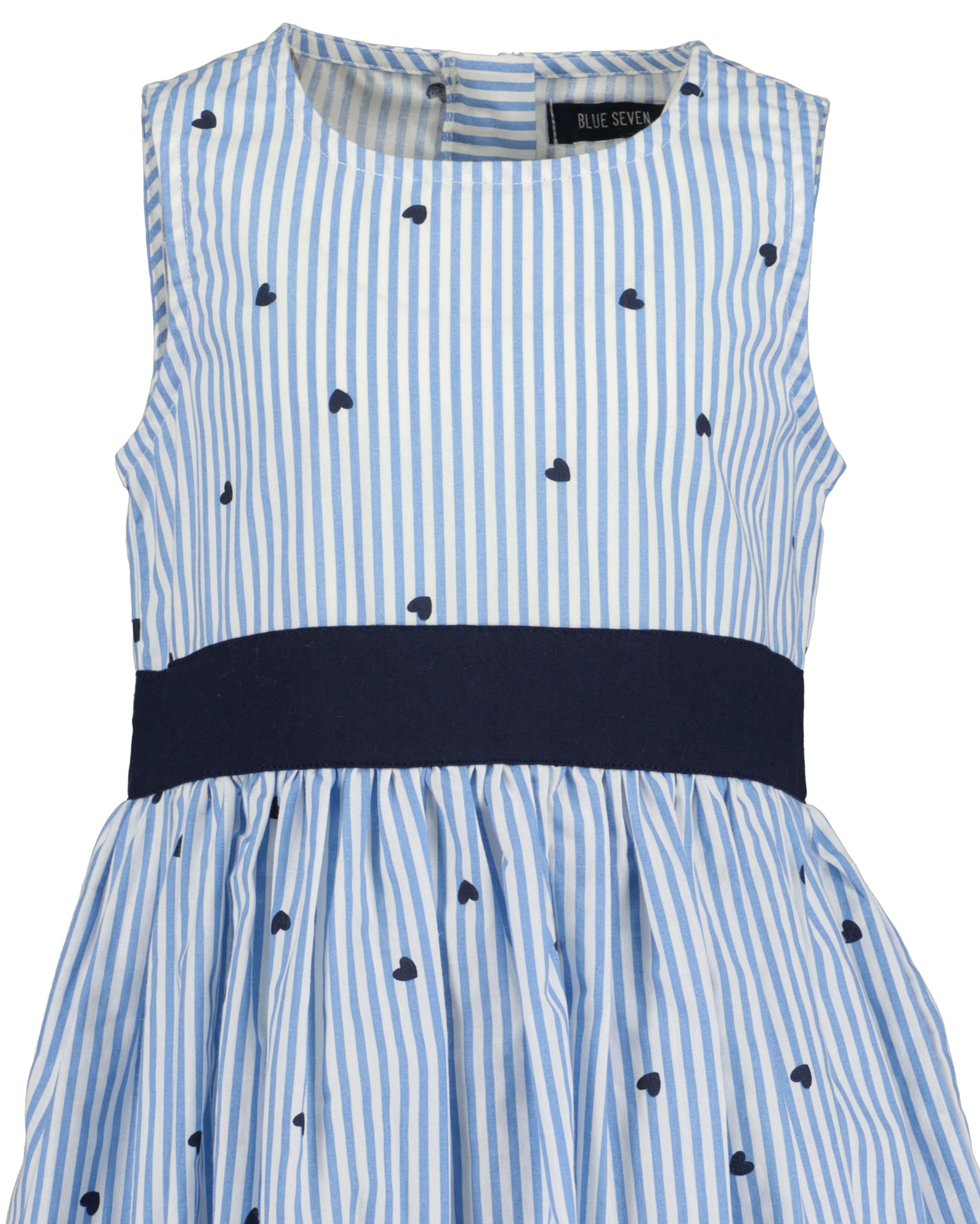 Blue Seven Sommerkleid im zeitlosem Streifen-Design mit tollem Herzen-Allover – Bild 3 von 3