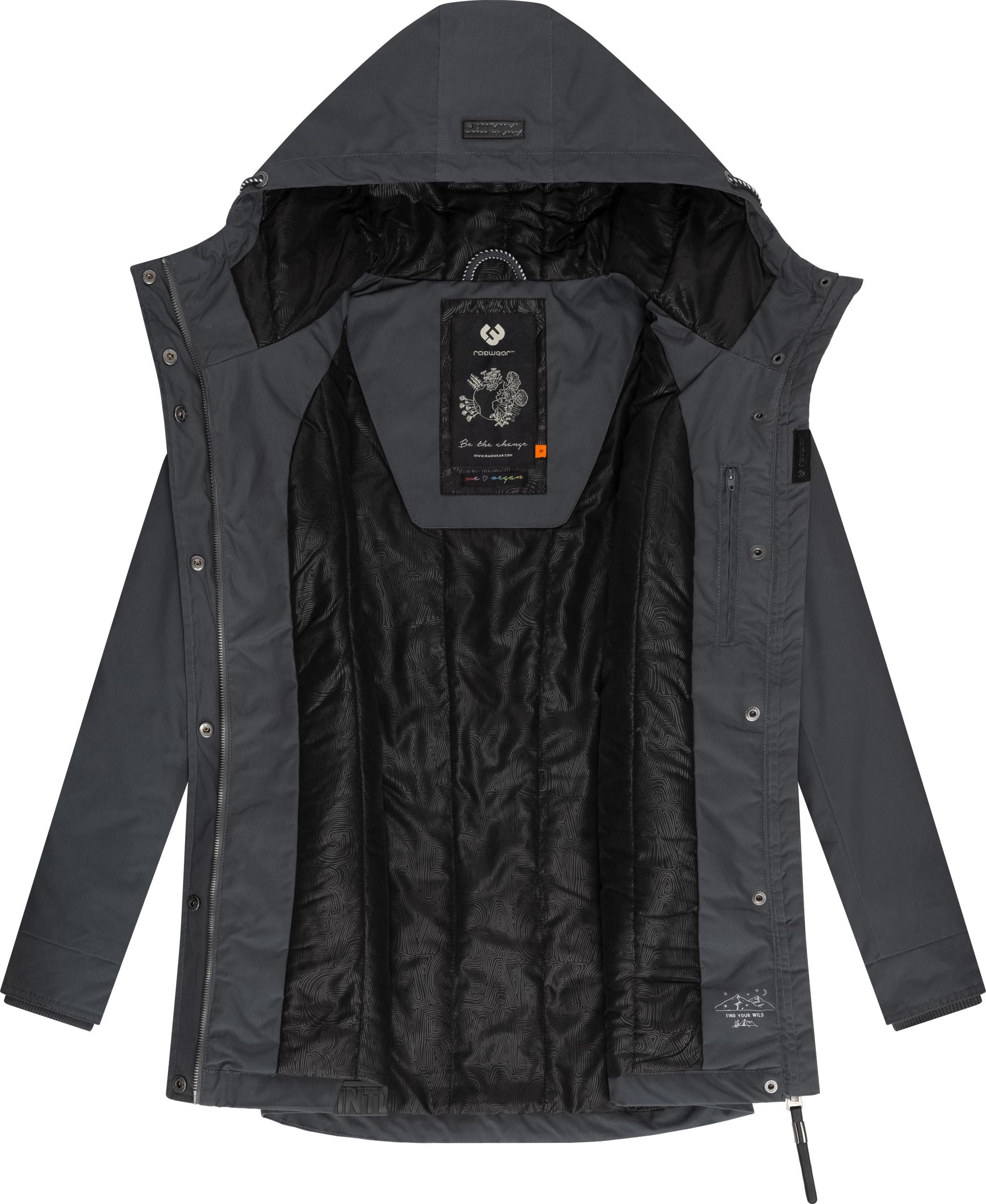 Ragwear Winterjacke Monadis Black Label stylischer Winterparka für die kalte Jahreszeit