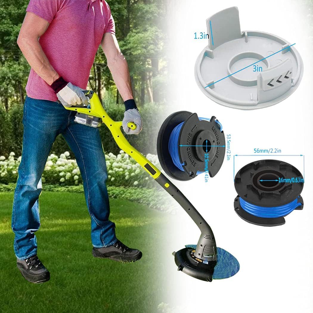 FELIXLEO Rasentrimmer-Ersatzspule 18x Trimmer Spule für Ryobi One+ AC14RL3A RAC124 OLT1832 18V-40V, (1-St)