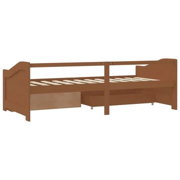 vidaXL Bett Tagesbett 3-Sitzer Schubladen Honigbraun Kiefernholz 90x200 cm