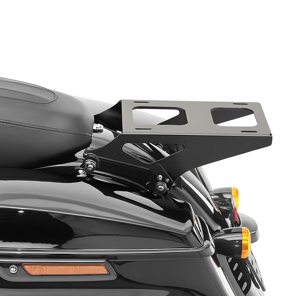 Craftride Gepäck-Halterung Topcase Träger Doppelsitzbank für Harley Davidson Touring 14-26 schwar