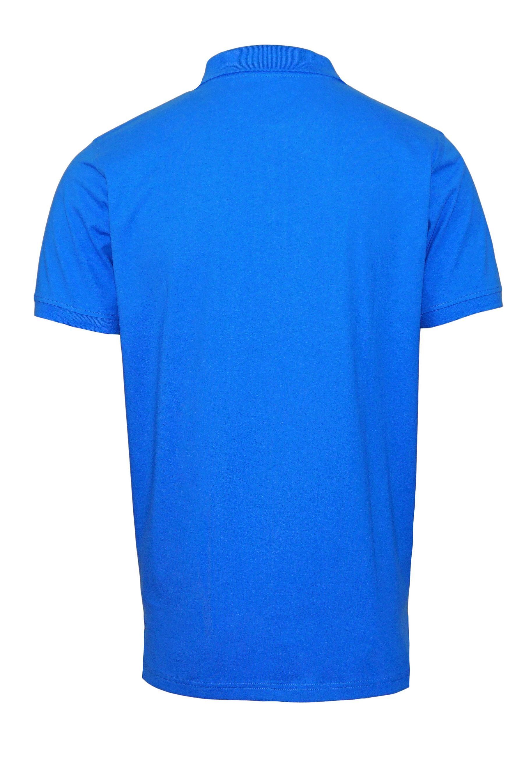 blau Miller Shirt Poloshirt Harvey (1-tlg) Jersey Poloshirt