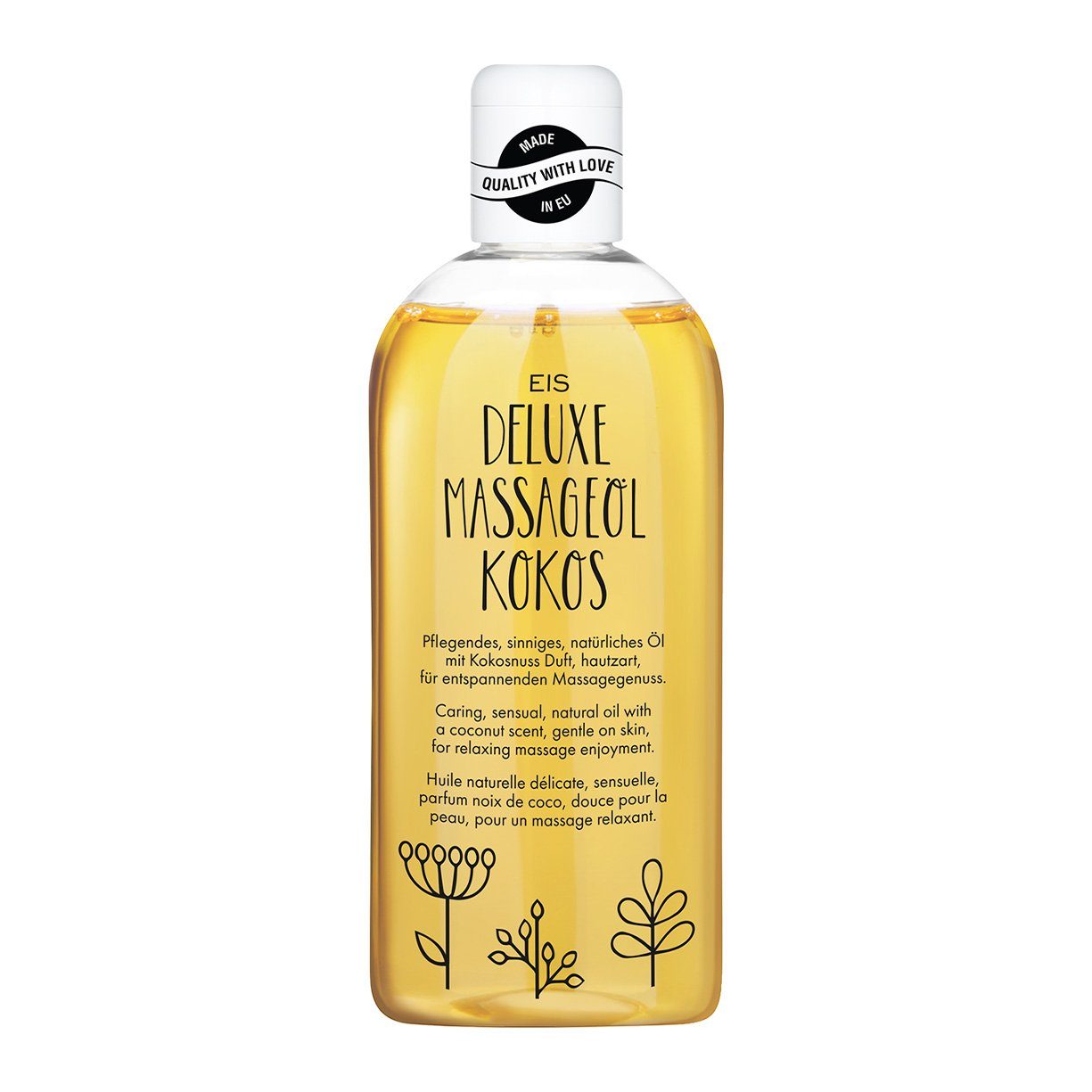 Gleit- & Massageöl EIS Deluxe Massageöl, 250ml, Kokos-Duft, aus pflegenden Ölen