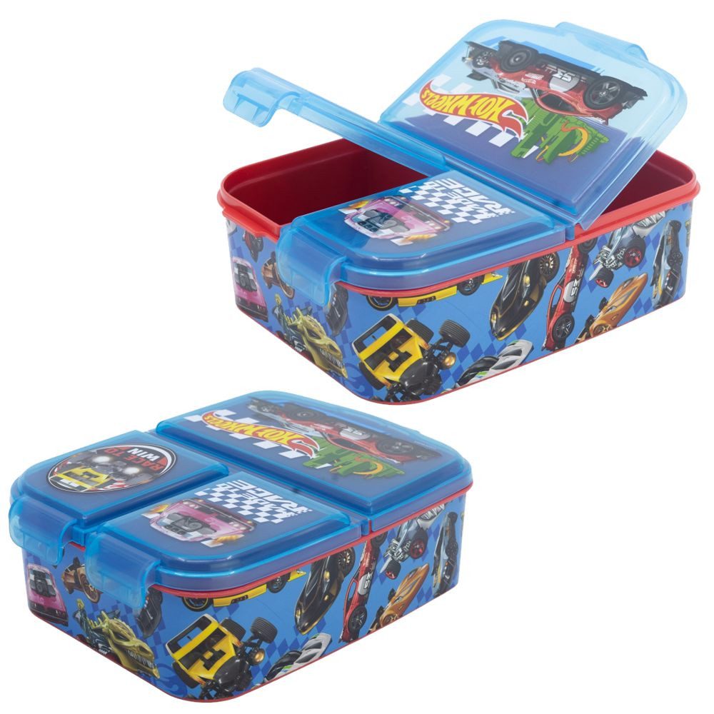 Stor Lunchbox Brotdose Hot Wheels 3 getrennte Fächer Vesper Dose