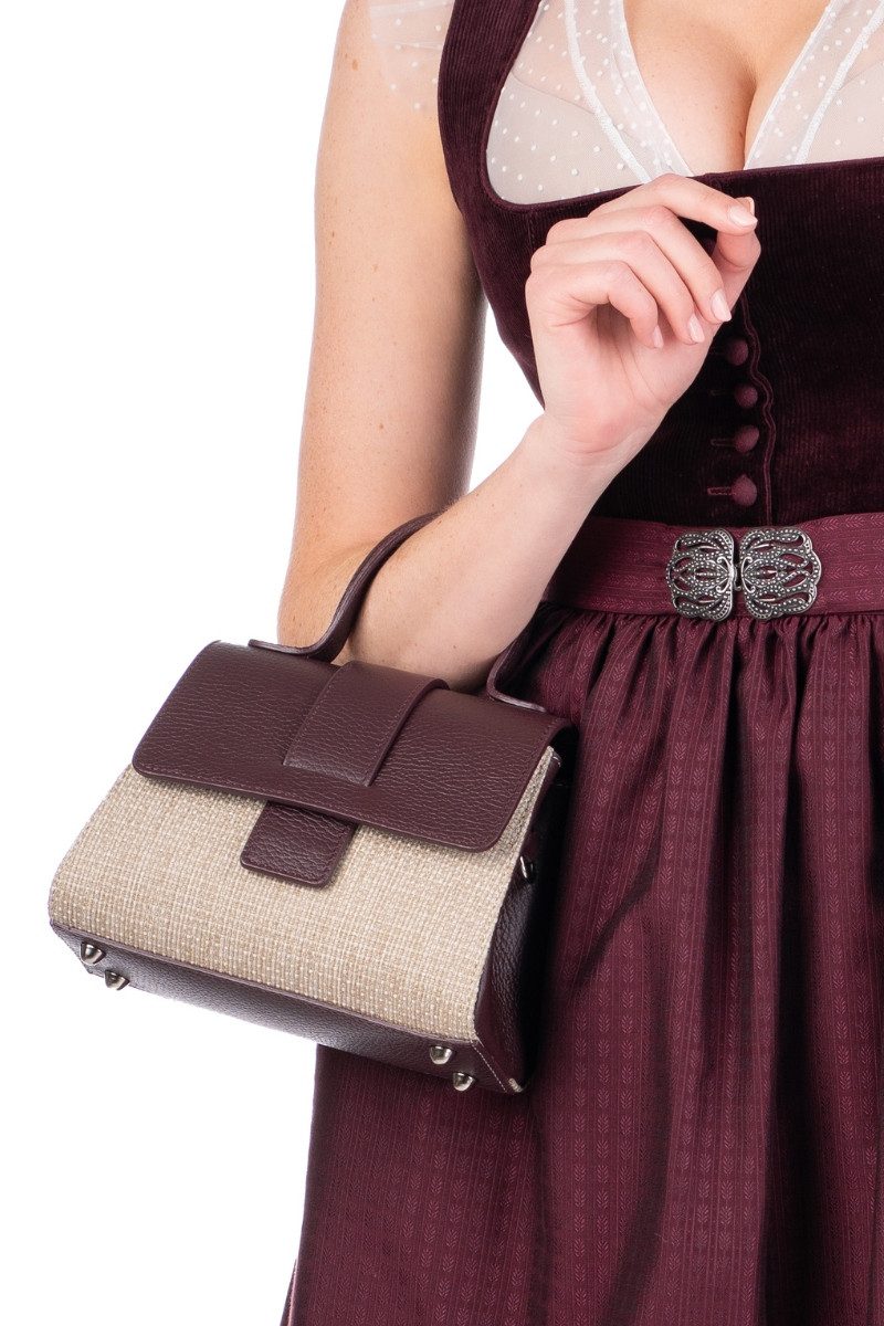 Luise Steiner Handtasche Trachtentasche - BASTI - bordo, oliv, pink, stein