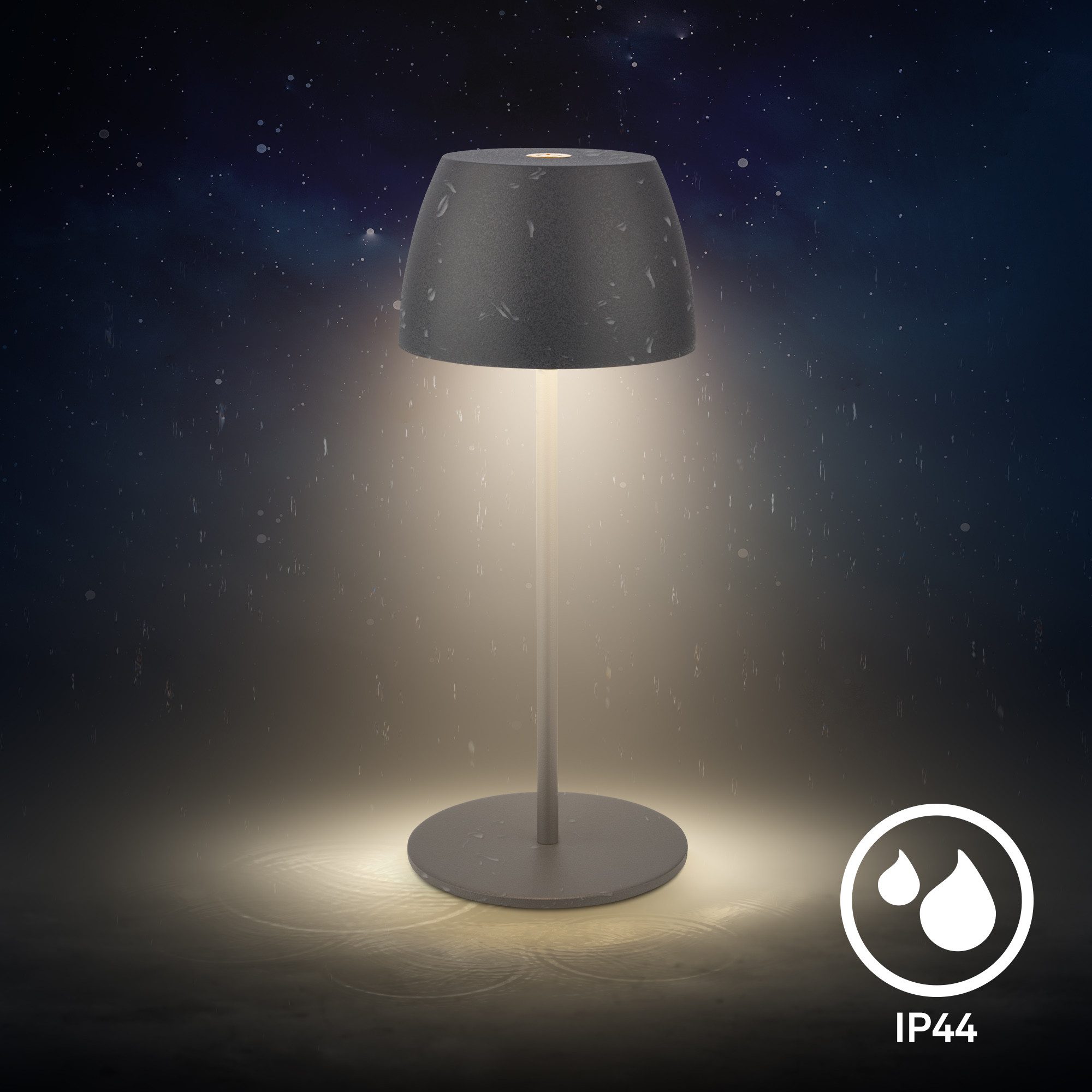 Briloner Leuchten LED Tischleuchte kabellos dimmbar touch Tischlampe Akku Indoor/Outdoor, LED fest integriert, Tischlampe kabellos 20 x 8 cm versch. Farben 2,5W – Bild 4 von 5