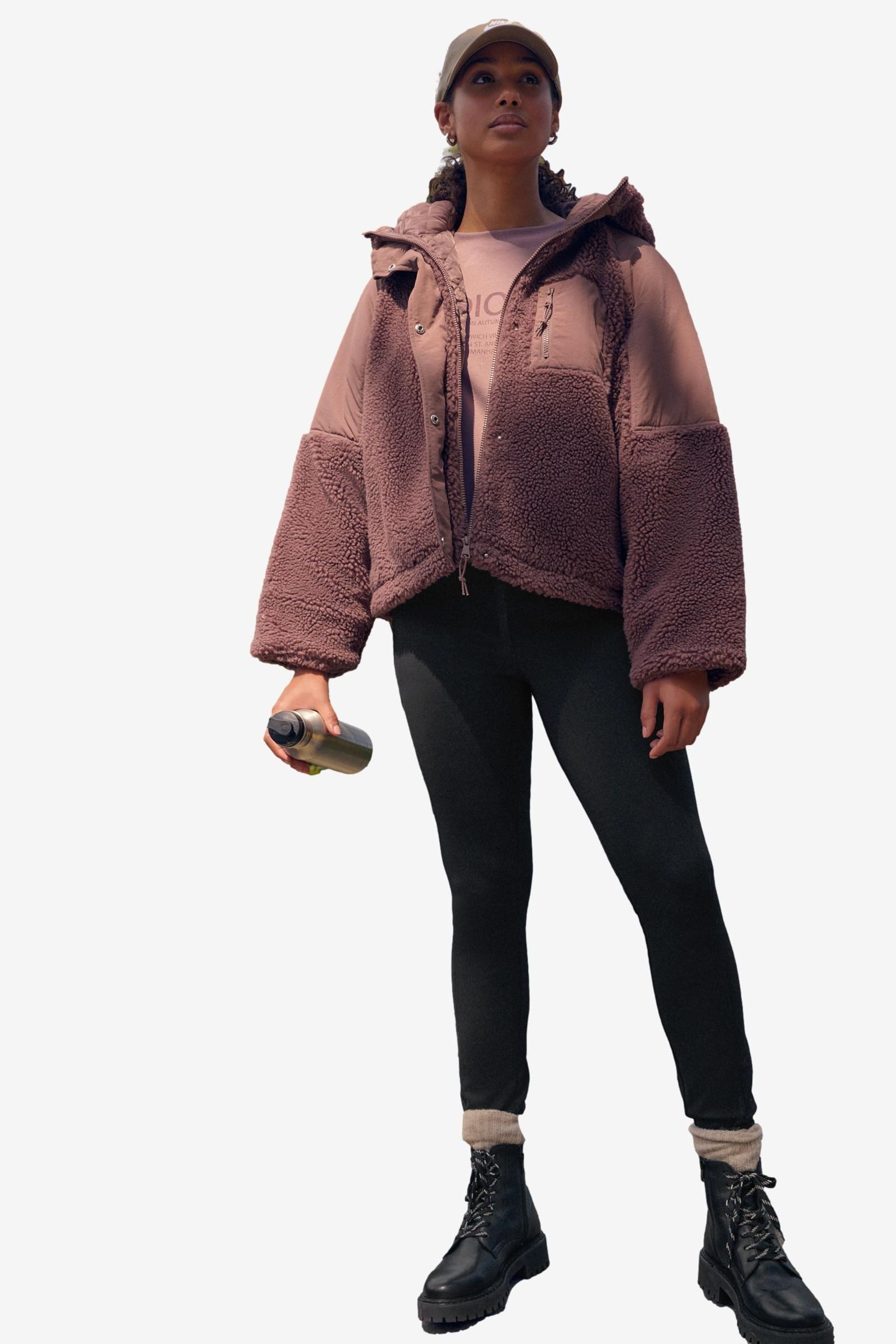 Fleecejacke Teddyfelljacke, Kurzgröße