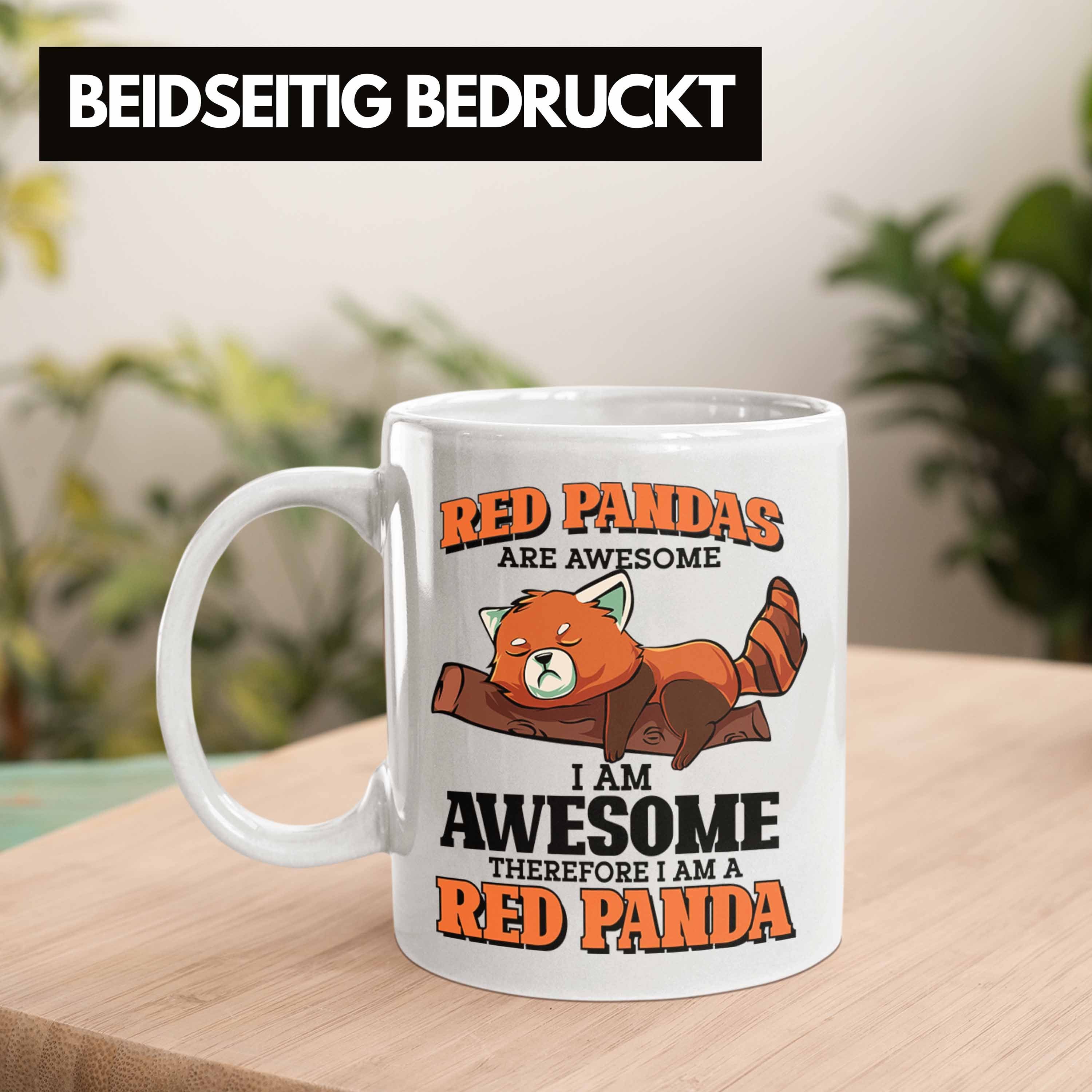 Lustige Tasse Geschenk Weiss Panda-Liebhaber für Trendation Roter Panda Tasse Spruch