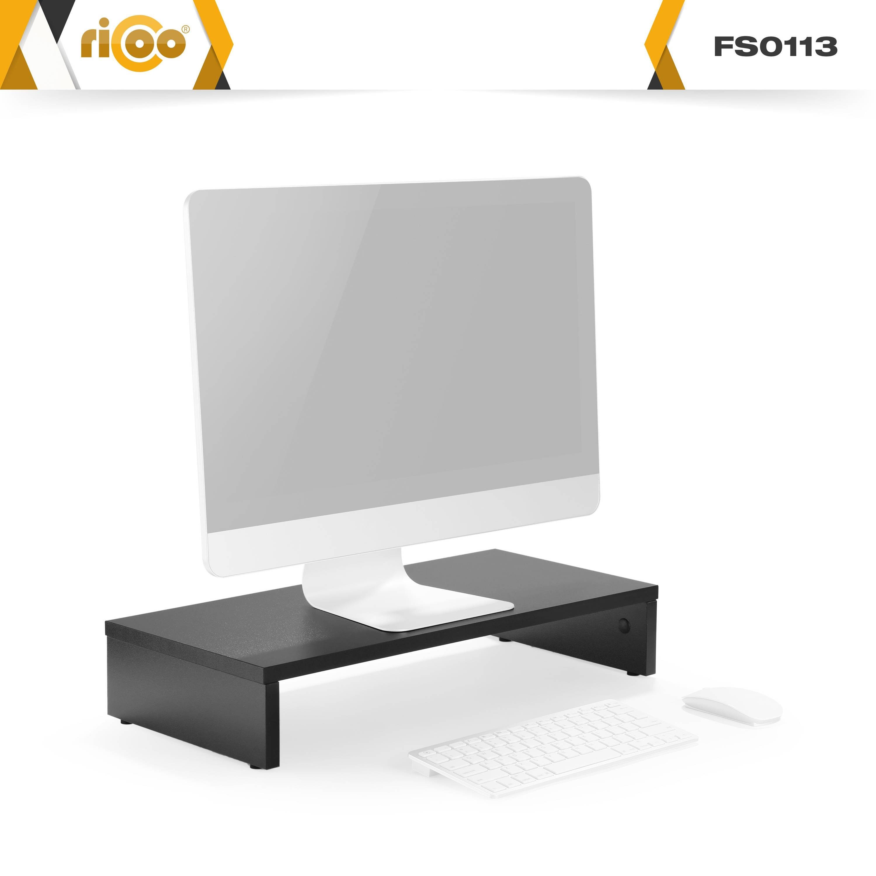 Bildschirm FS0113-S, Schreibtisch Monitorständer Schreibtischaufsatz RICOO Monitorerhöhung Tisch Schwarz Aufsatz