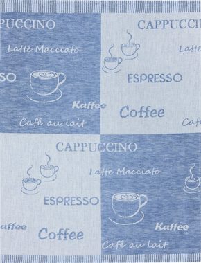 Kracht Geschirrtuch Coffee, (Set, 3-tlg., Set), 3er Pack Geschirrtücher (3 Stück), ca. 50 x 70 cm, Halbleinen Jacquard
