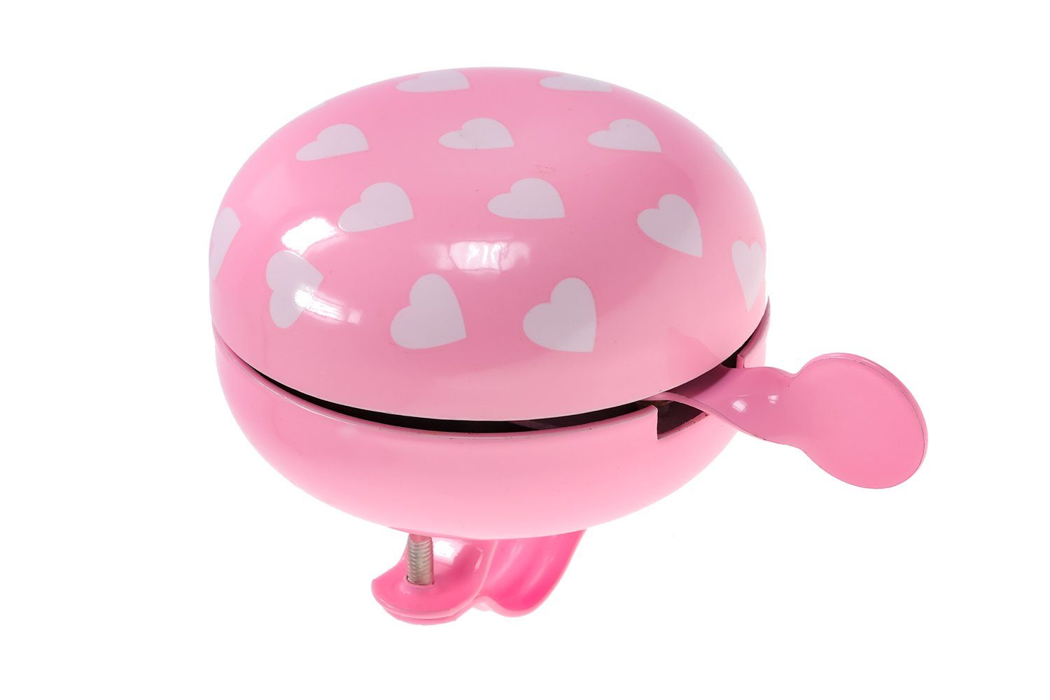 Non-Branded Fahrradklingel Fahrrad Retro Klingel Ding Dong Rosa mit weissen, (1-tlg)