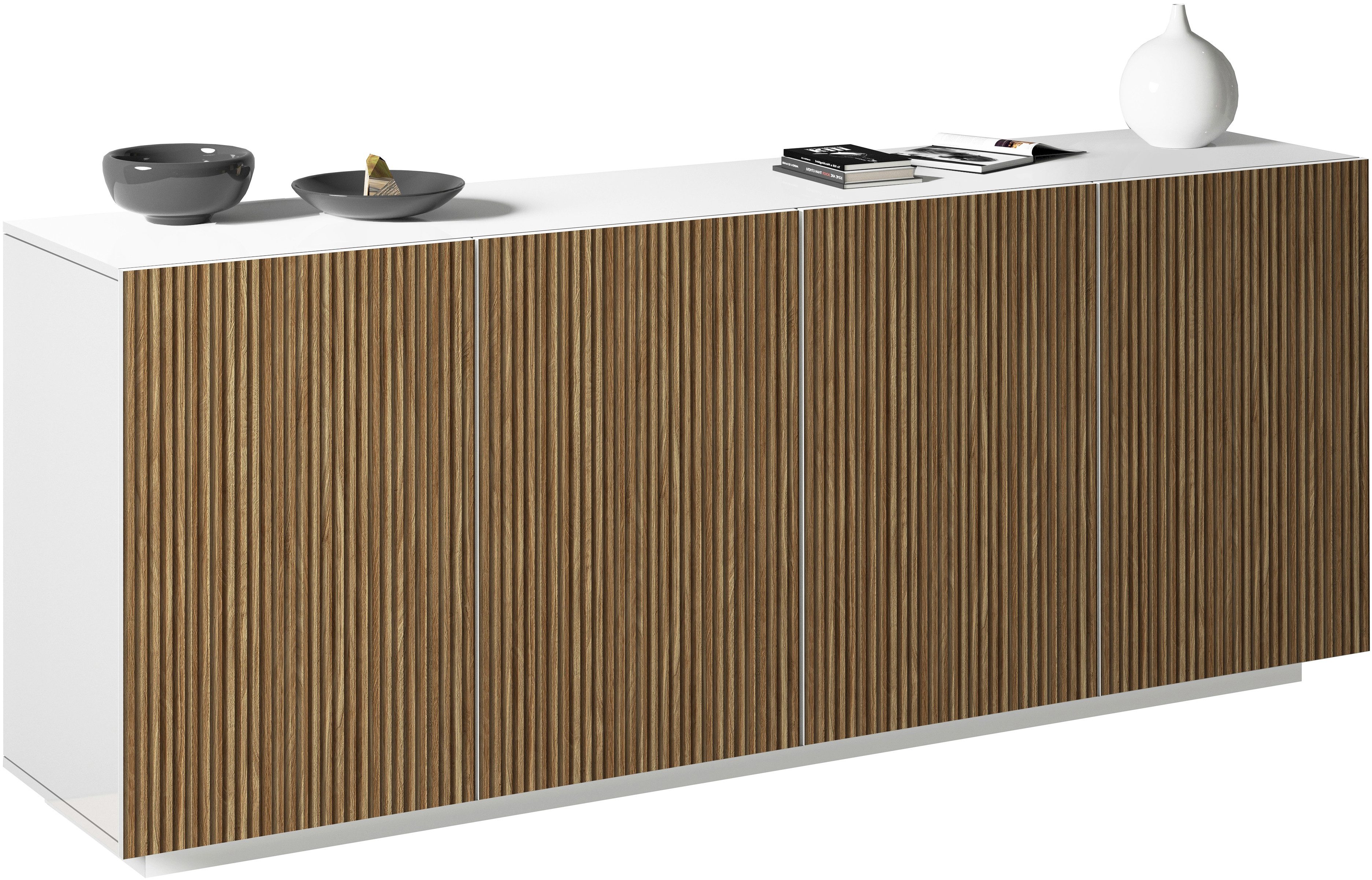 INOSIGN Sideboard "Vega Sideboard,Kommode,200 cm" mit 4 Türen,Fronten mit R günstig online kaufen