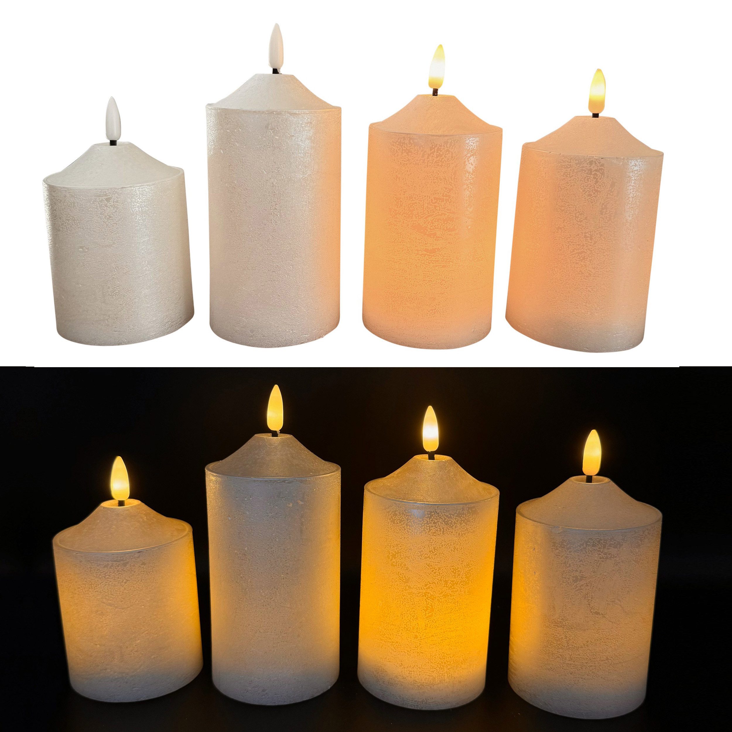 Online-Fuchs LED-Kerze 4 er Set LED-Spitzkerzen mit Fernbedienung und Timer günstig online kaufen