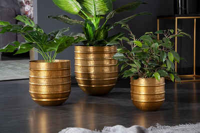 riess-ambiente Übertopf ORIENT gold (Set, 3 St), Vase · für Pflanzen · Metall · Handarbeit · Dekoration