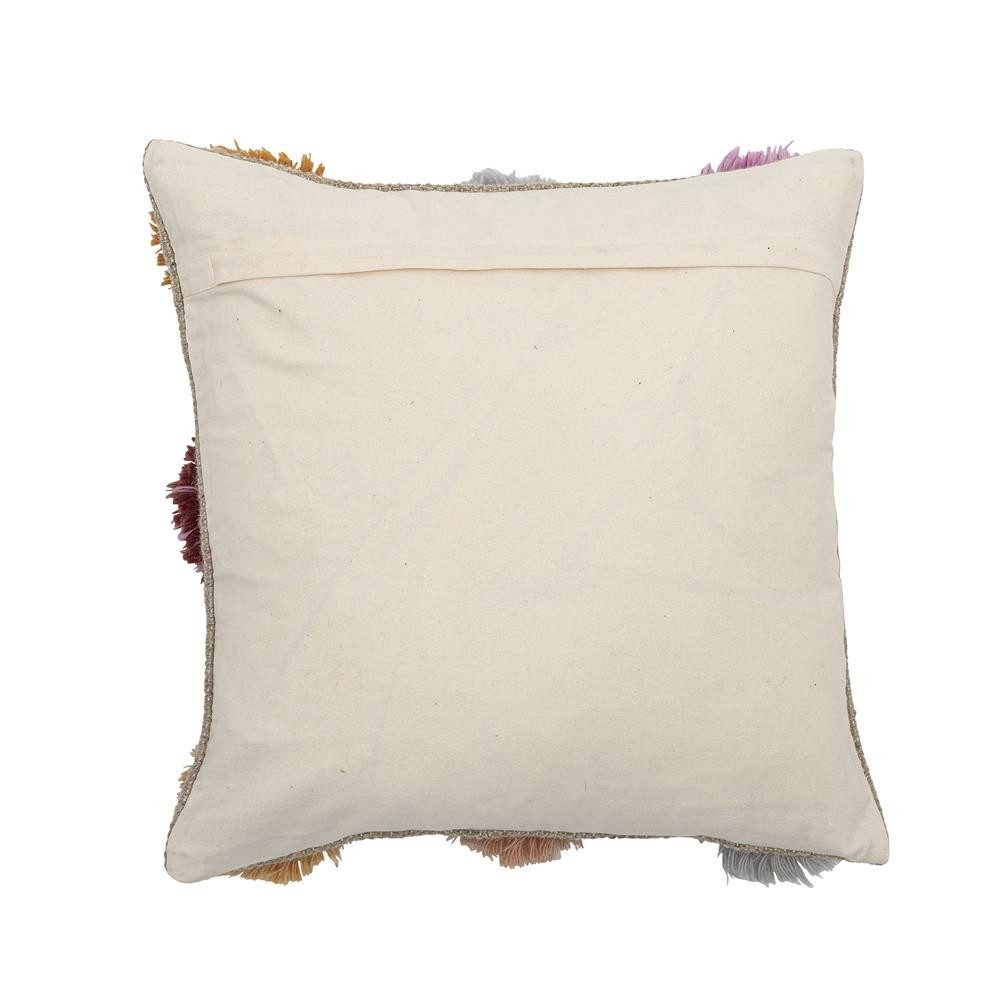 Bloomingville Dekokissen Somma Kissen, Bunt, Wolle, L50xW50 cm, Wohntextil, Sofadeko, Blumenmotiv, Getuftet, Strukturmix, Canvas – Bild 5 von 5
