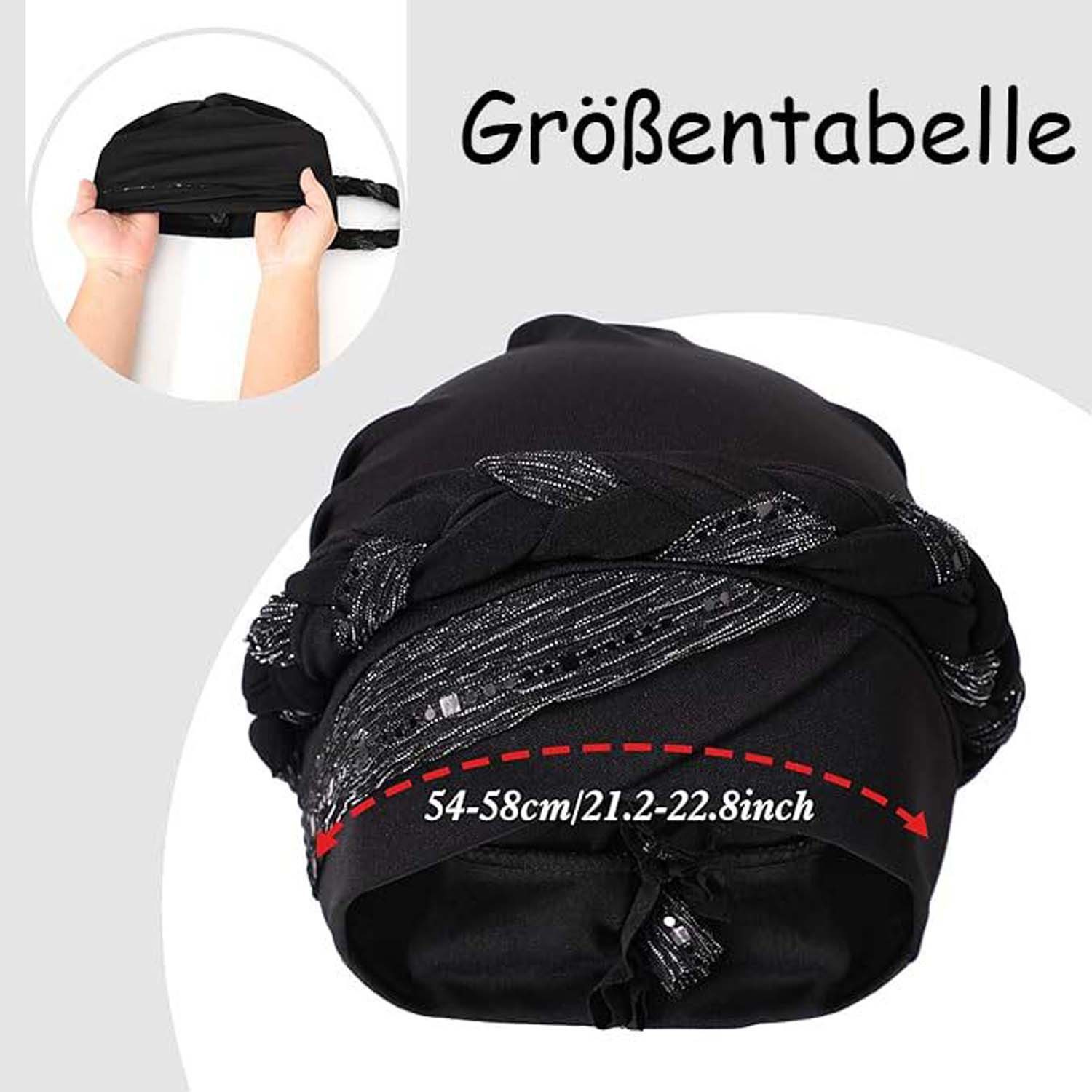 Zaewry Kopftuch Chemo Turban für Damen, Kopfbedeckung Beanie Mütze