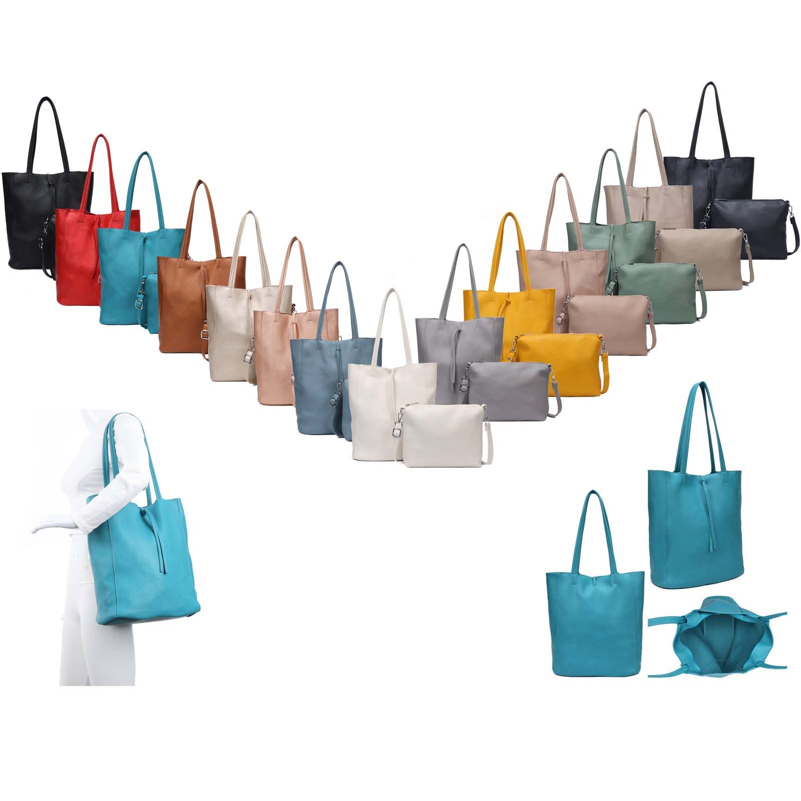 ITALYSHOP24 Schultertasche SET 2in1 Damen Tasche günstig online kaufen
