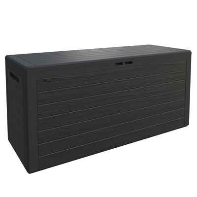 Deuba Auflagenbox, Holzoptik Auflagenbox XXL 120x46x57cm wasserabweisend
