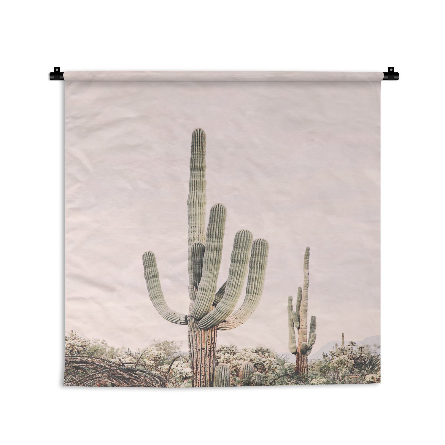 MuchoWow Wanddekoobjekt Kaktus - Grün - Natur - Pflanzen, Wanddeko für Wohnzimmer, Schlafzimmer, Kleid, Wandbehang, Kinderzimmer