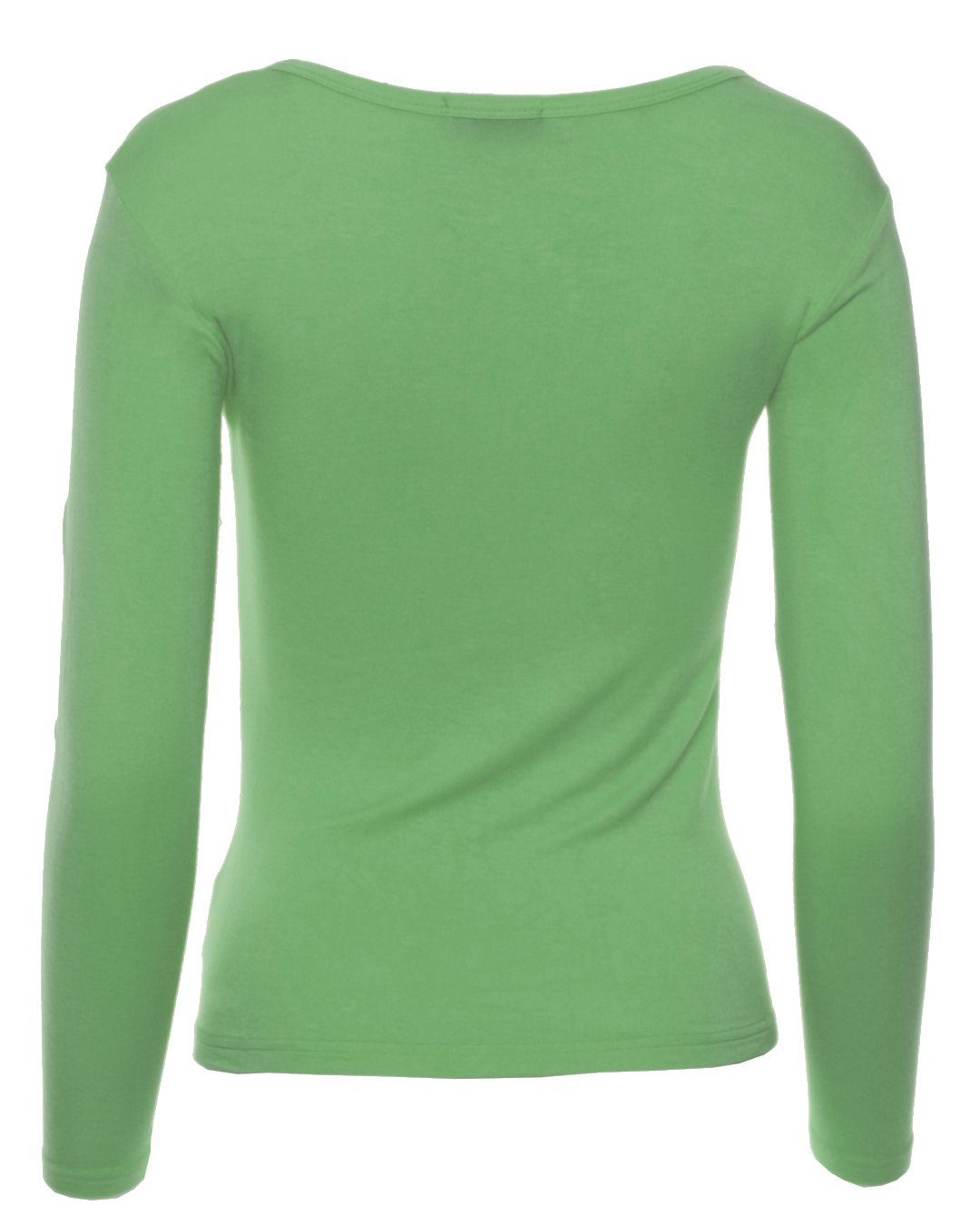 Muse Rundhalsshirt Basic Rundhals Langarmshirt Skinny Fit 1093-O günstig online kaufen