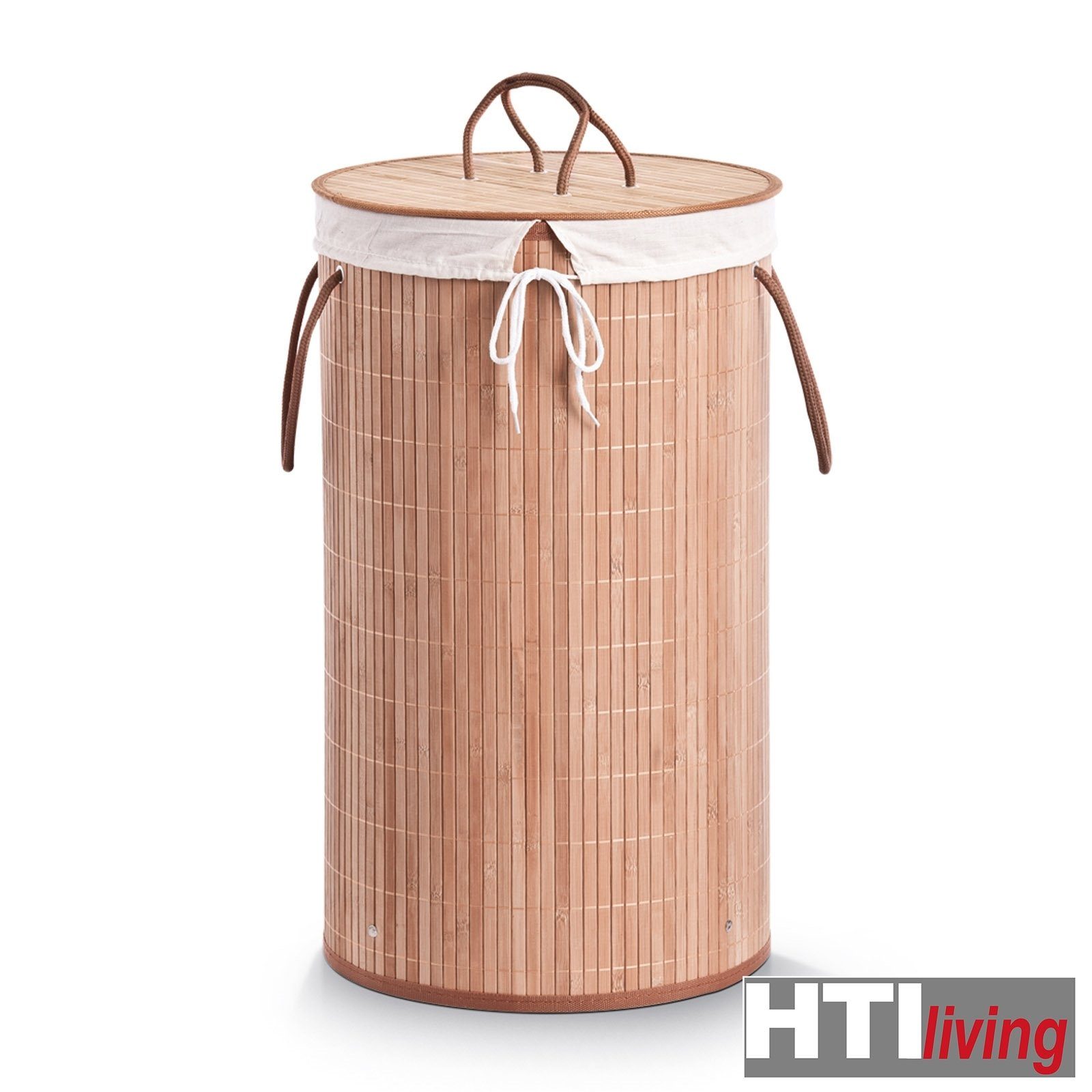 rund HTI-Living Bambus Wäschesammler Wäschekorb