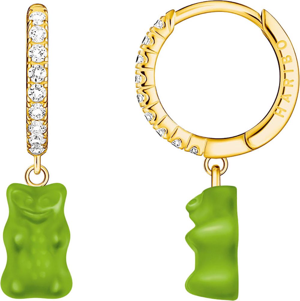 THOMAS SABO Single-Creole THOMAS SABO x HARIBO Schmuck: Einzel-Creole mit Goldbär mit Kristallglas, Zirkonia (synth) mehr