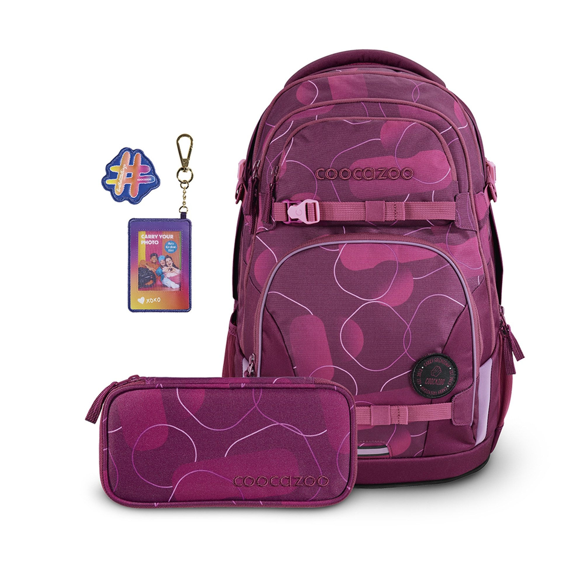 Schulranzen Schulrucksack-Set PORTER Berry Bubbles Follow Me