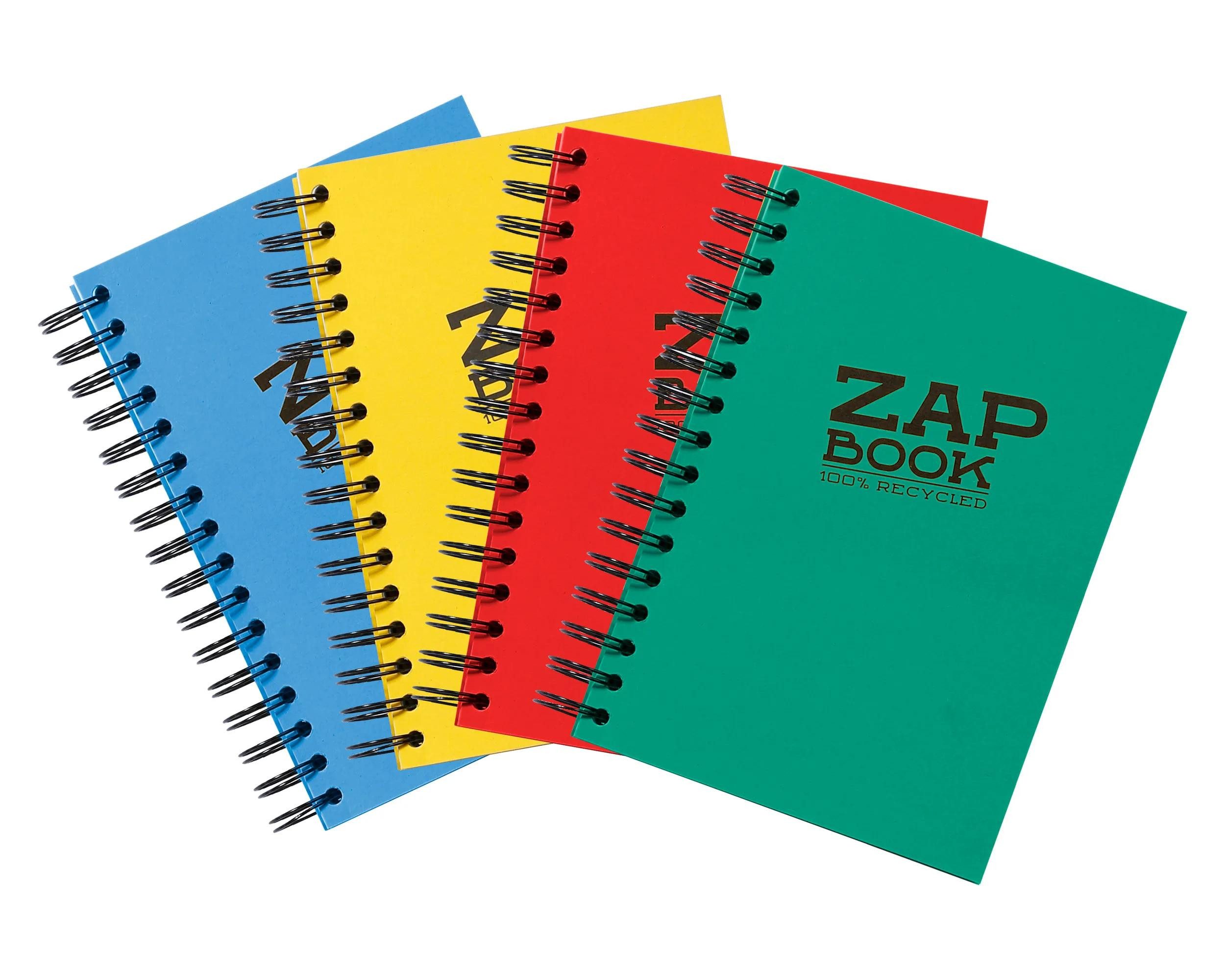 CLAIREFONTAINE Zeichenpapier 5x spiralgebundenes Skizzenbuch A5 160 Blatt sortiert 8355C, Notizbuch