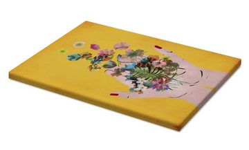 Posterlounge Leinwandbild treechild, Fridas Hände, gelb, Illustration