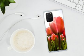 MuchoWow Handyhülle Blumen - Tulpen - Sonne, Phone Case, Handyhülle Samsung Galaxy S10 Lite, Silikon, Schutzhülle