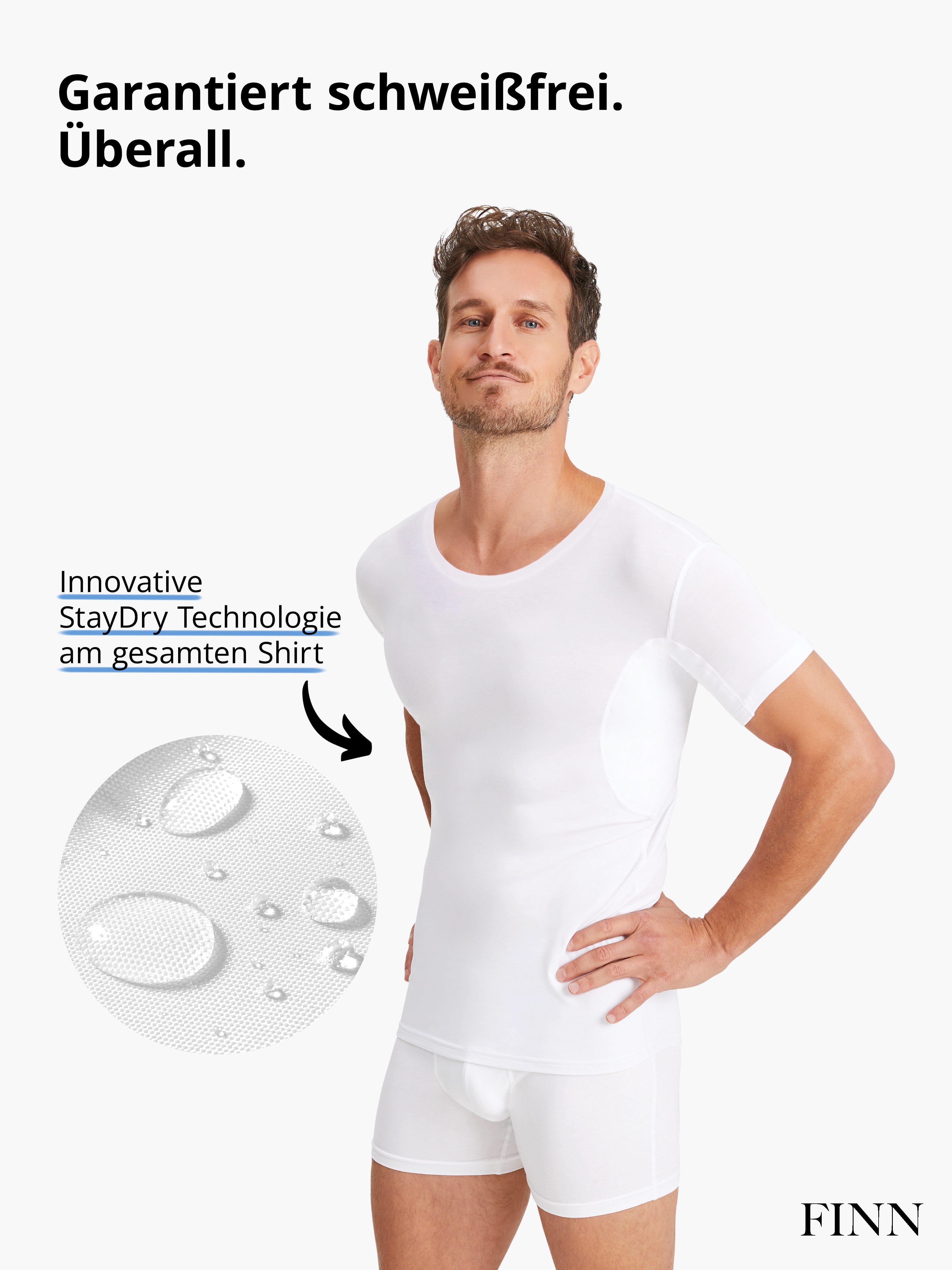 FINN Design Funktionsunterhemd Wasserabweisendes Anti-Schweiß Shirt Herren günstig online kaufen