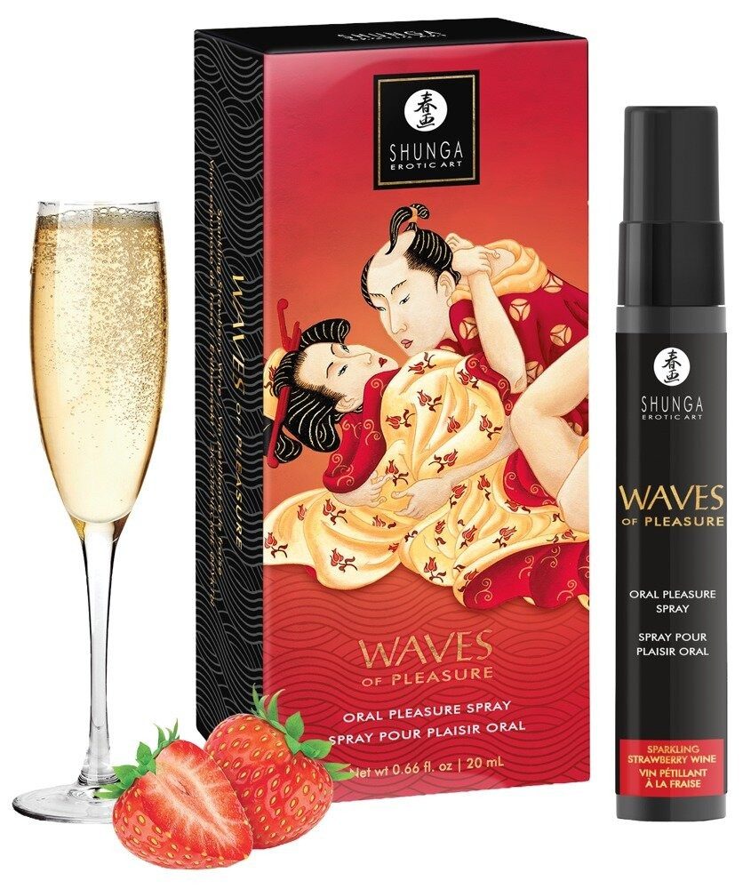 SHUNGA Gleitgel Shunga - Waves Pleasure Spray Oral Seductive Strawberry 20 ml