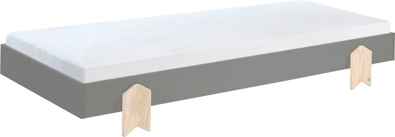 Vipack Kinderbett Modulo (Made in Europe), Jugendbett, Einzelbett, Stapelbett mit Füßen in Pfeiloptik
